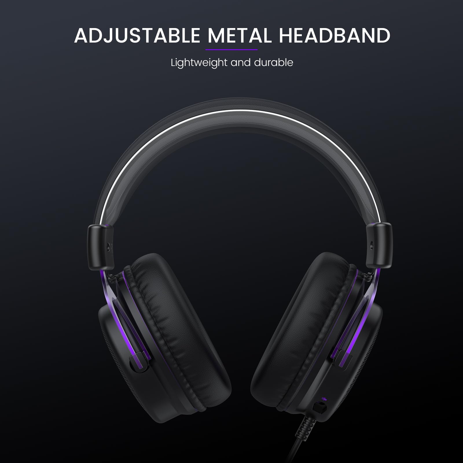 EKSA E900 Gaming Headset with Detachable Noise-Canceling Microphone - 3D Surround Sound Wired Headphones for PC, PS4, PS5, Xbox, Laptop (3.5mm Jack) - Perfect for Competitive Gaming, Streaming & Online Meetings