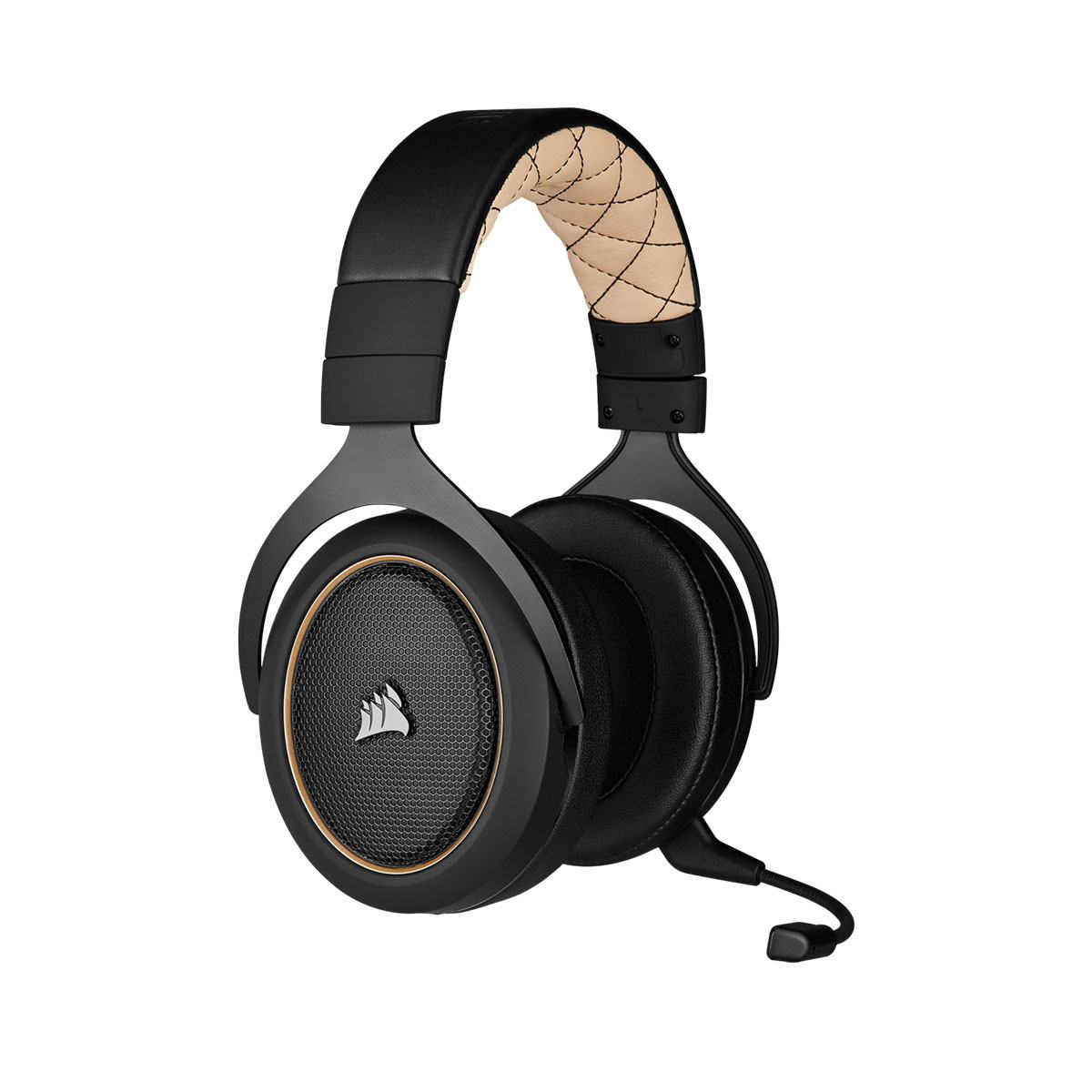 Corsair HS70 Pro Wireless Gaming Headset with 7.1 Surround Sound - Cream White | Comfortable Over-Ear Headphones for PC, PS4, PS5, Xbox | Perfect for Competitive Gaming, Streaming & Online Meetings