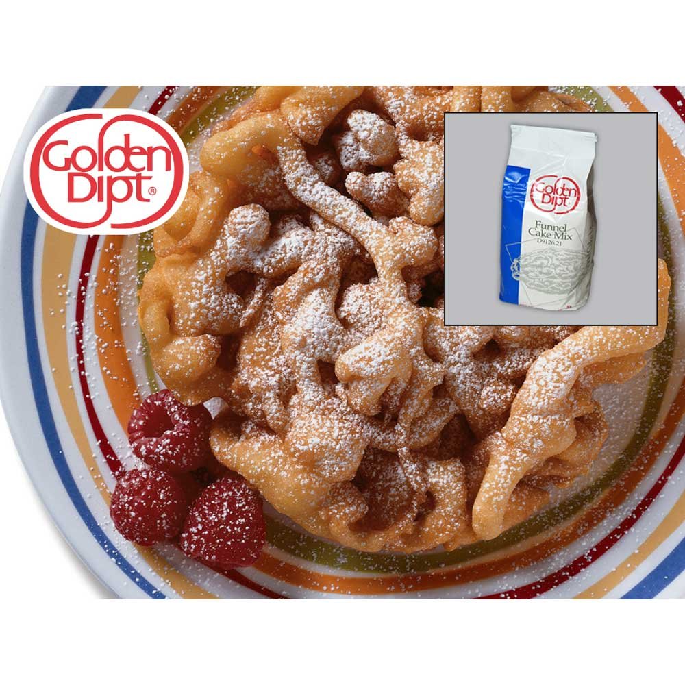 Golden Dipt Funnel Cake Bakery Mix - 6 Pack (5 lb Each) | Authentic Fair-Style Funnel Cake Mix for Home Baking, Carnivals & Festivals