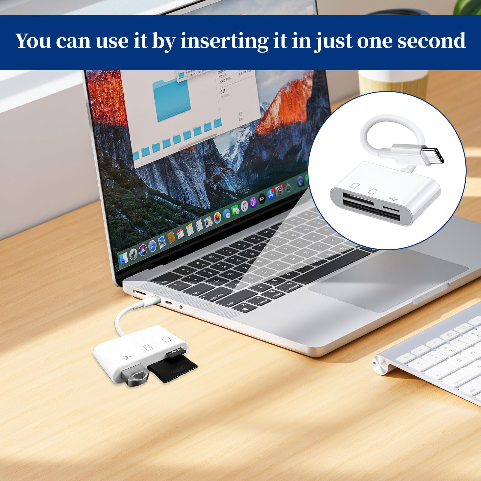 USB C SD Card Reader - High Speed for Cameras, iPad, MacBook - Daily Use