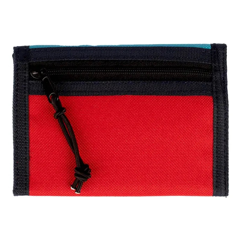 DC Ripstop Wallet in Sky Blue & Red - Durable & Stylish for Everyday Use, Travel, and Outdoor Adventures