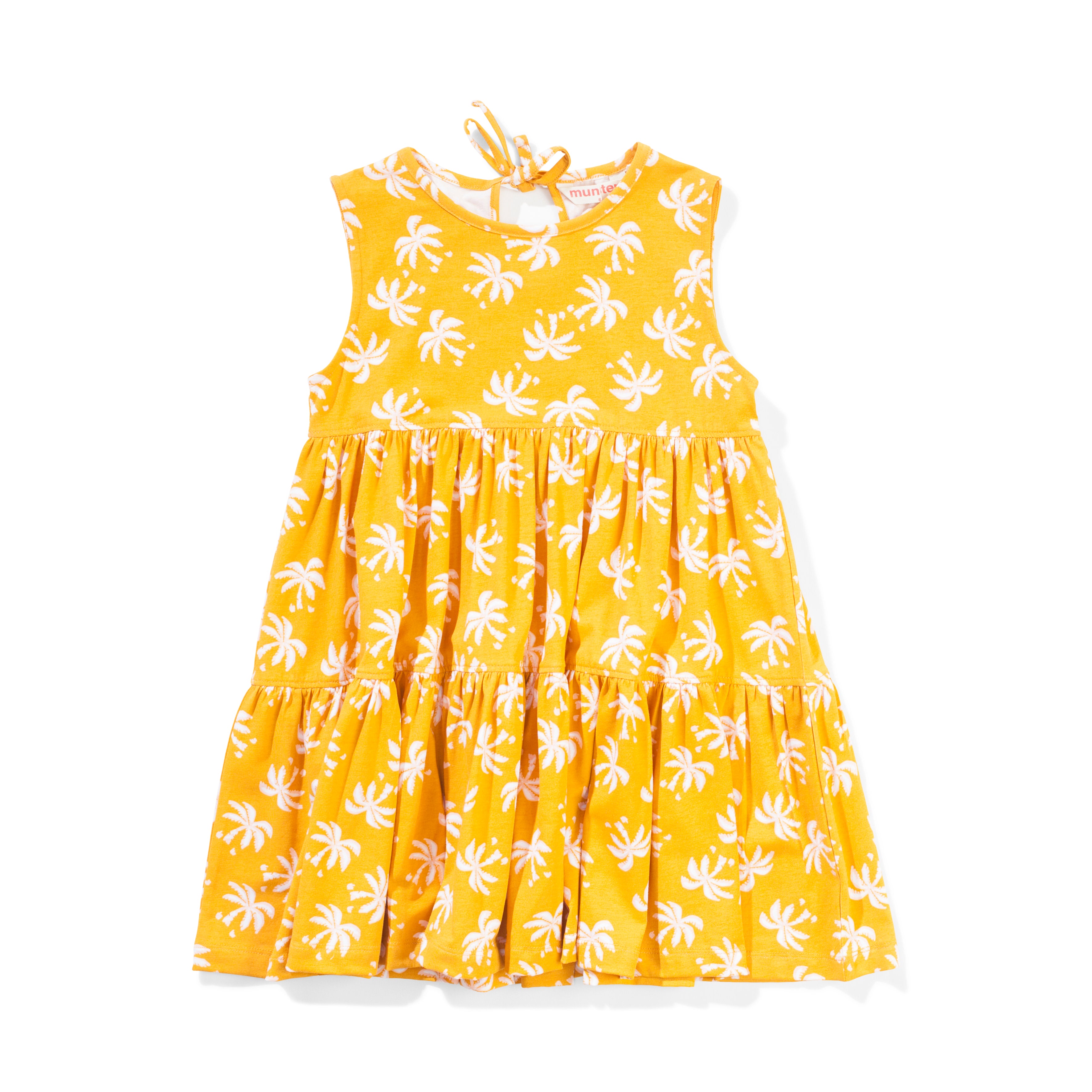 Missie Munster Women's Golden Palms Print Summer Dress - Flowy Boho Maxi Dress for Beach, Vacation & Outdoor Parties