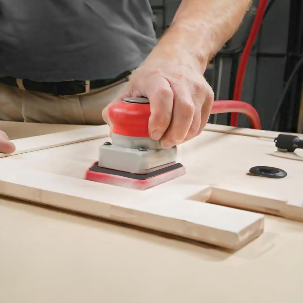 MAXX PROS 3 x 4 Square Orbital Sander - Professional Pneumatic/PSA/Vinyl Sanding Machine (75 x 100mm) for Car Waxing, Auto Body Repair, Woodworking & Polishing | Perfect for DIY Projects, Automotive Detailing & Furniture Refinishing