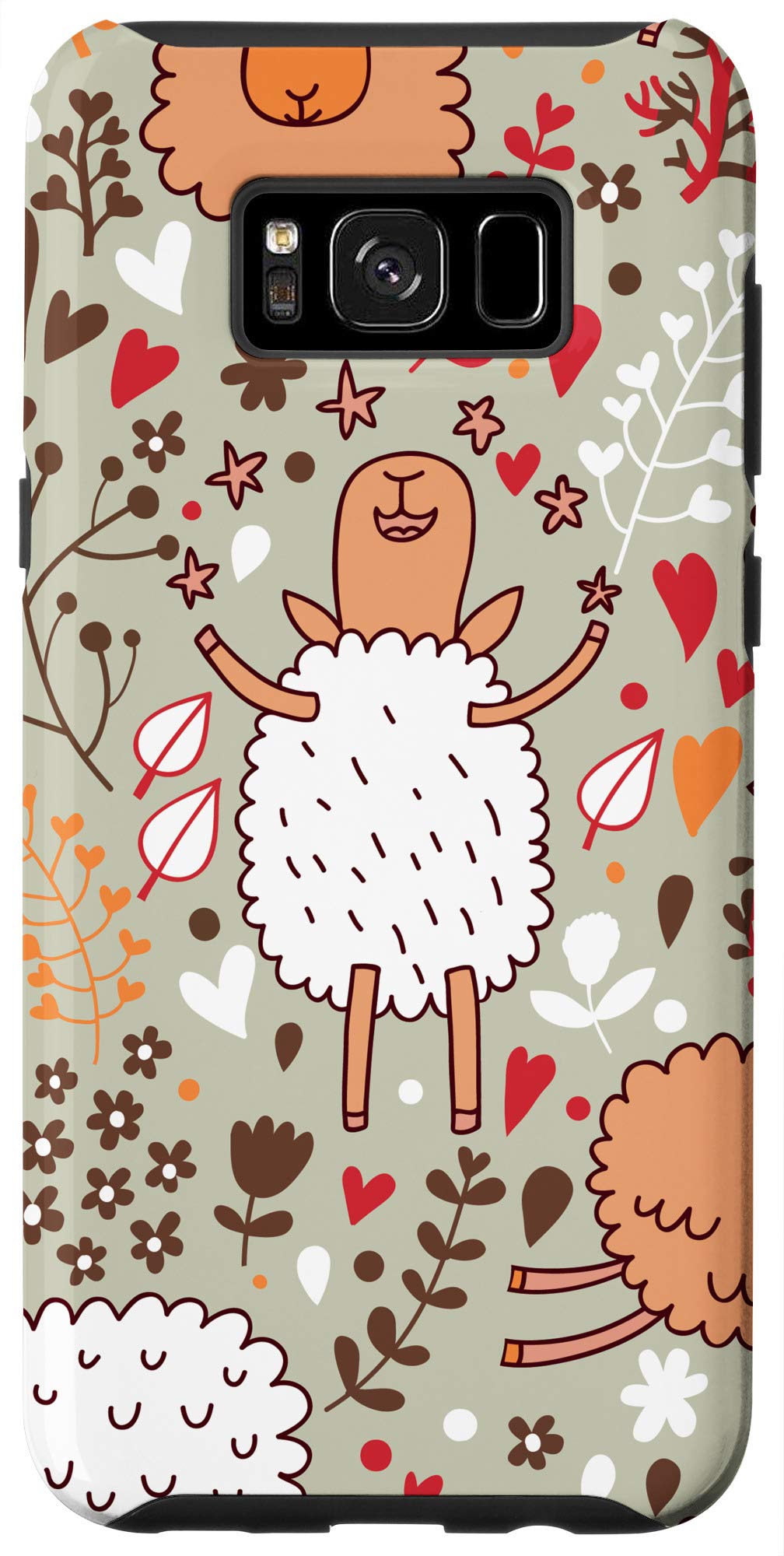 Samsung Galaxy S8 Plus Hello Spring Sheep Phone Case - Cute Sheep Design Protective Cover for Galaxy S8+ - Perfect Gift for Sheep Lovers & Spring Season (Use for Daily Protection & Seasonal Style)