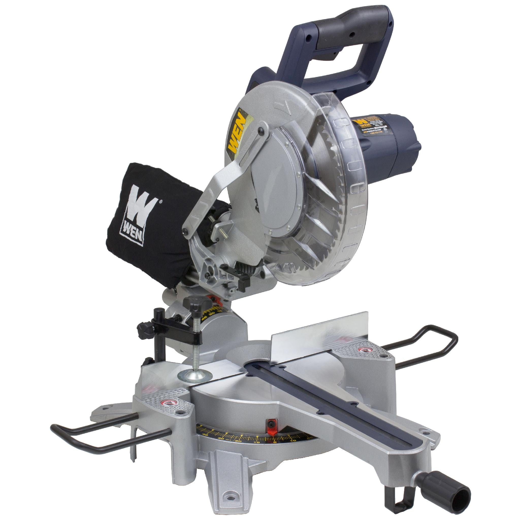 WEN 70716 10-Inch Sliding Compound Miter Saw with Laser Guide - Perfect for Woodworking, Crown Molding, and DIY Home Improvement Projects