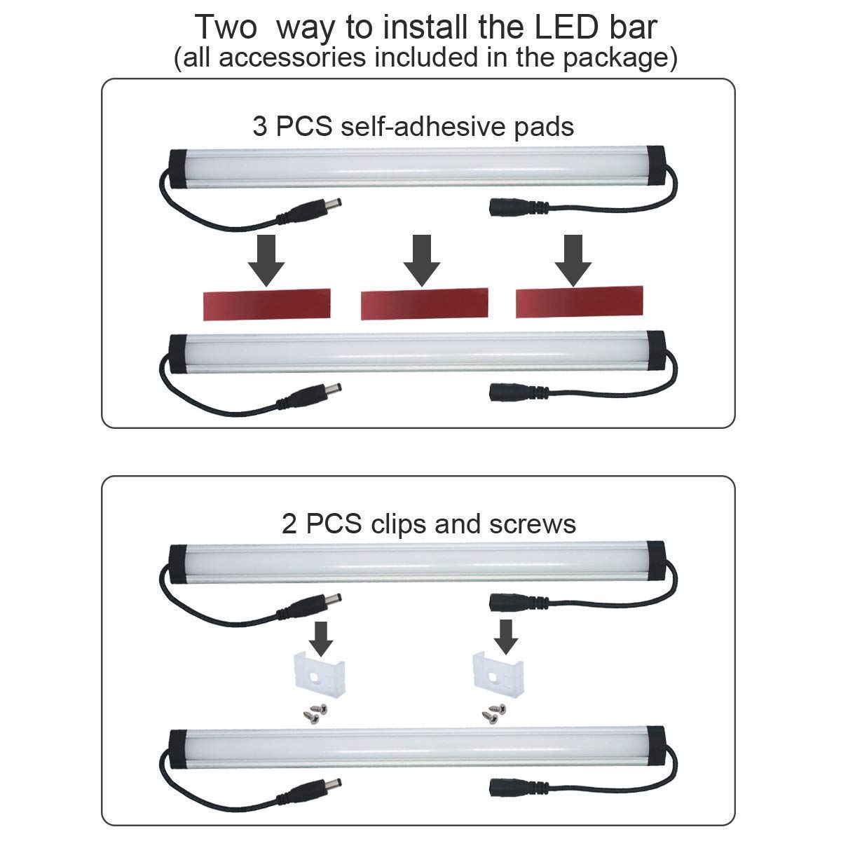 Litever 6-Light & 3-Light Bar Kit - 5000K Daylight LED Lighting for Home, Office & Commercial Spaces