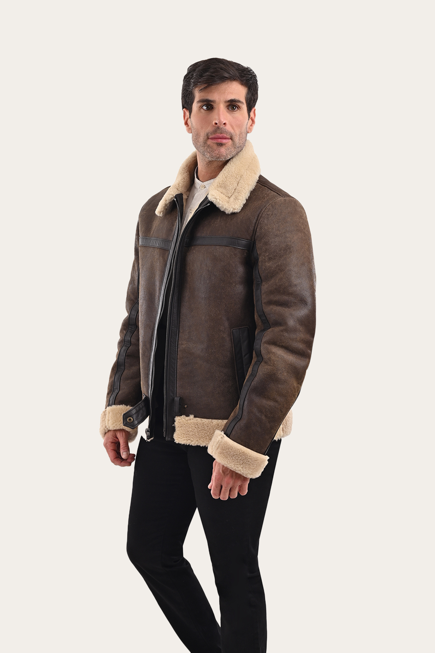 Montana Flight Jacket - Premium Men's Aviator Leather Jacket for Winter & Outdoor Adventures | Warm, Stylish & Durable