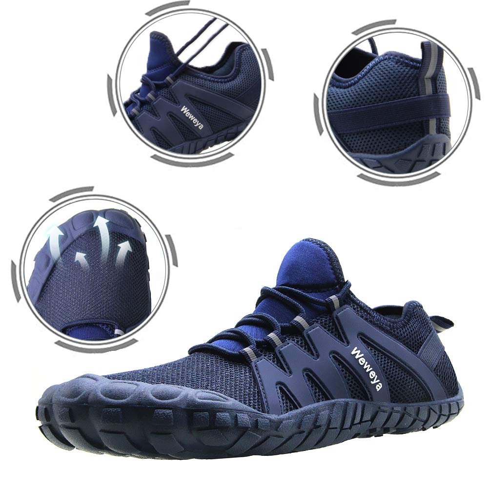Weweya Barefoot Shoes for Men - Minimalist Running & Cross Training Shoes | Lightweight, Flexible & Comfortable for Gym, Trail & Everyday Wear