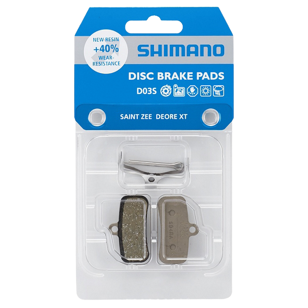 D03S RX Disc Brake Resin Pads with Springs - High-Performance Bicycle Brake Pads for Mountain Bikes & Road Bikes - Perfect for Off-Road Trails, Commuting & Cycling Adventures