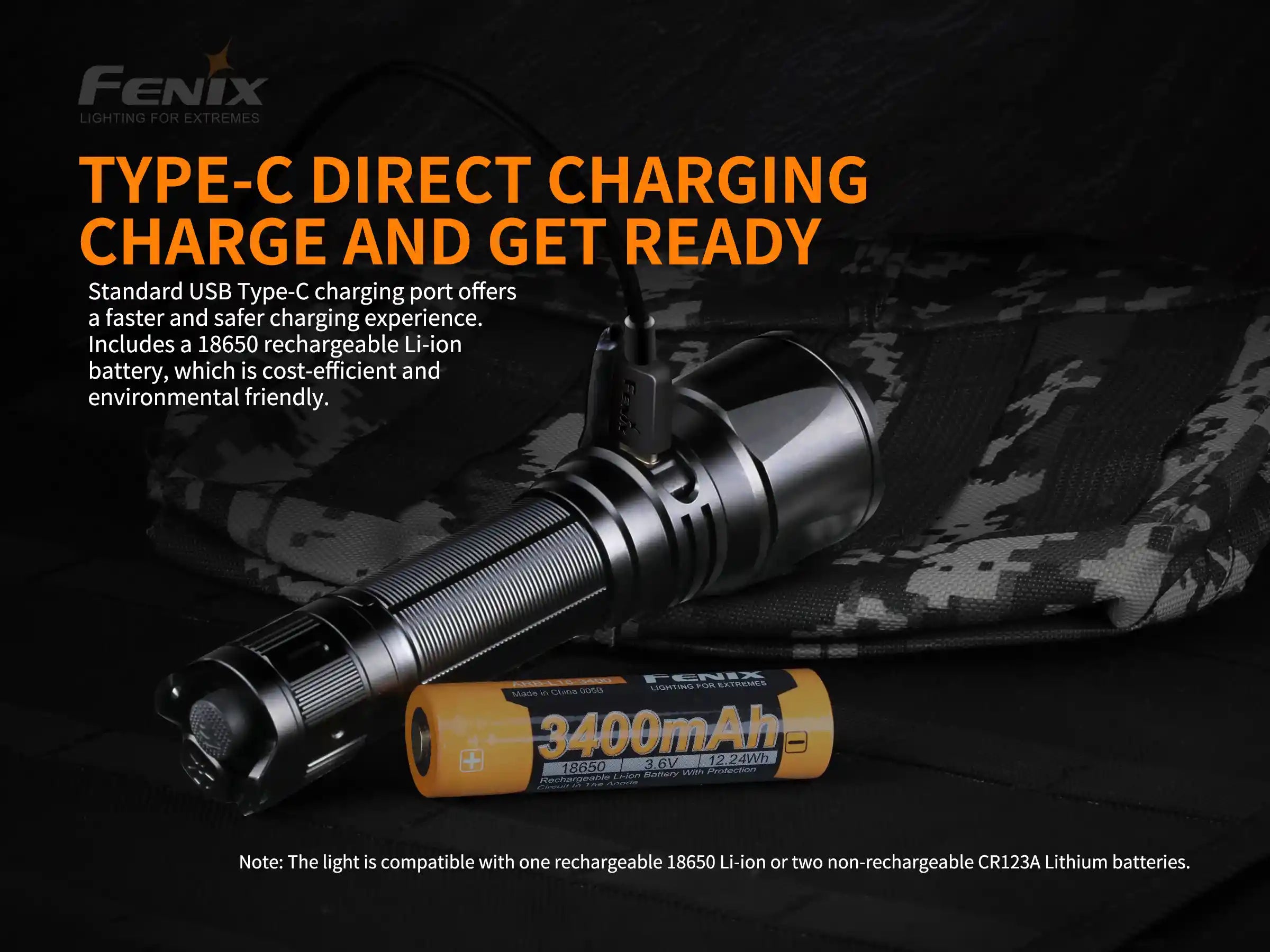 Fenix TK26R Tactical LED Flashlight - 1500 Lumens High Power Rechargeable Flashlight for Camping, Hiking, Emergency & Outdoor Adventures