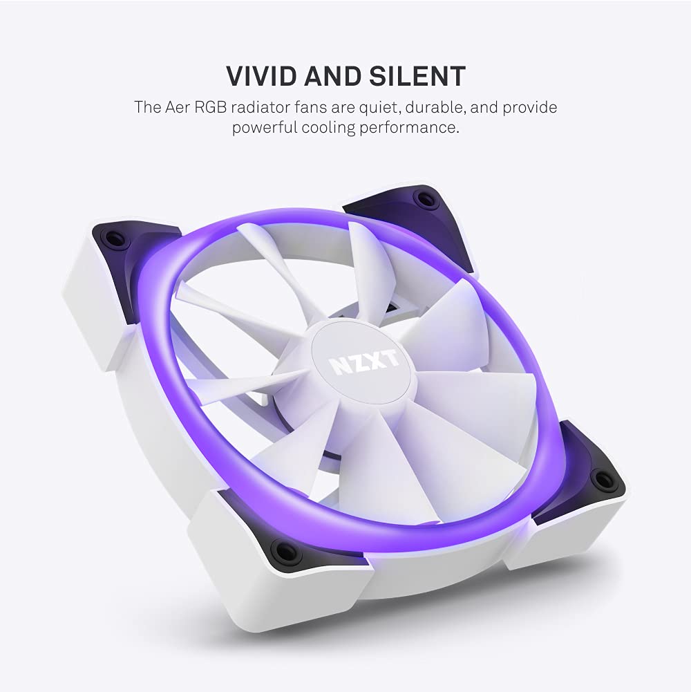 NZXT Kraken Z63 RGB 280mm AIO Liquid CPU Cooler with Customizable LCD Display - White | Improved Pump, CAM V4 Software, Aer RGB 2 140mm Radiator Fans | Perfect for Gaming PC Builds & High-Performance Cooling