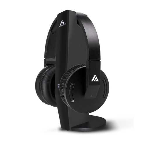 Artiste ADH500 2.4G HiFi Stereo Wireless TV Headphones with Digital Output Converter - Compatible with PC, TV, Gaming & Home Theater Systems for Immersive Audio Experience