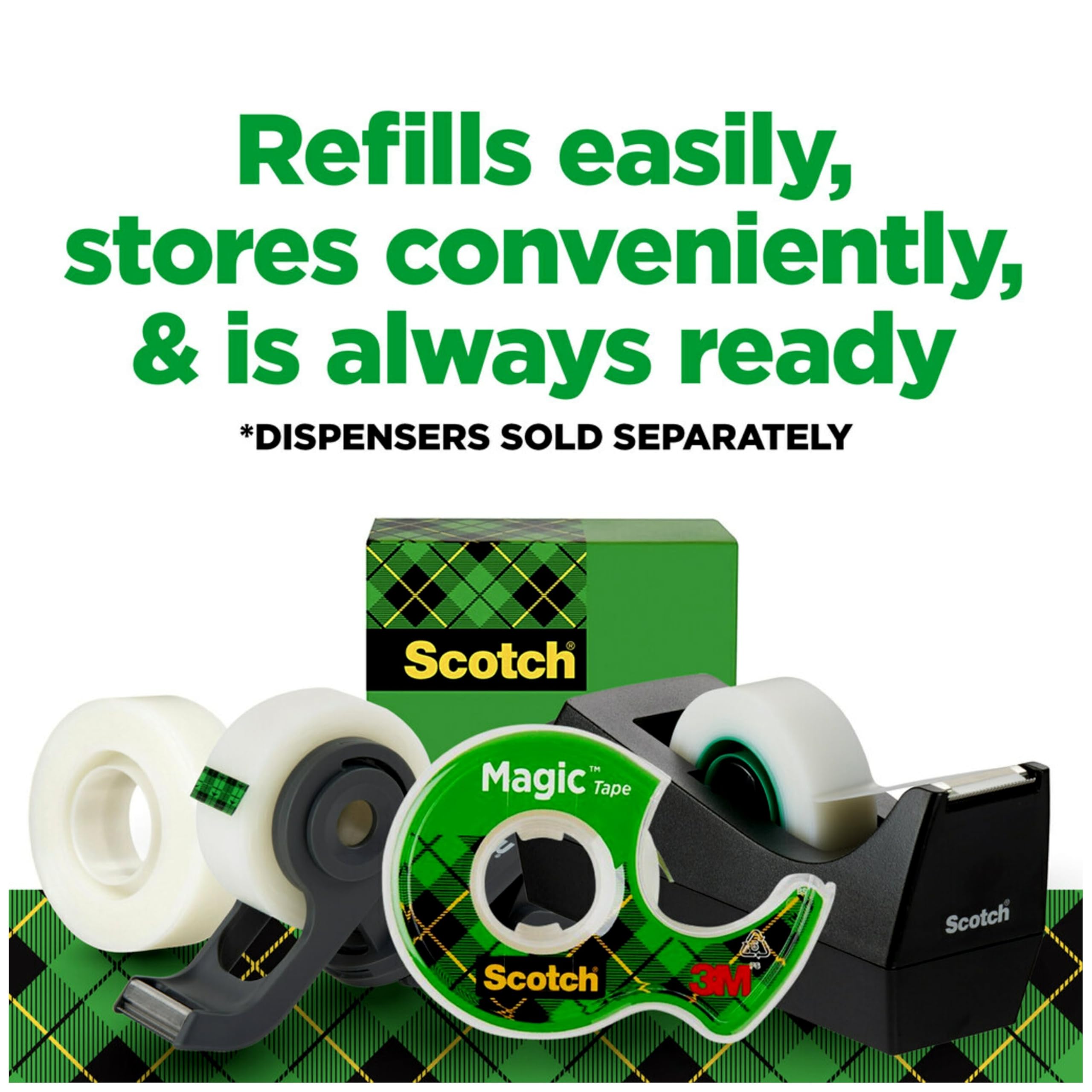 Scotch Magic Tape - Invisible & Removable Adhesive for Home Office, School, College & Classroom Supplies - 1 Roll - Perfect for Sealing Envelopes, Gift Wrapping & Craft Projects