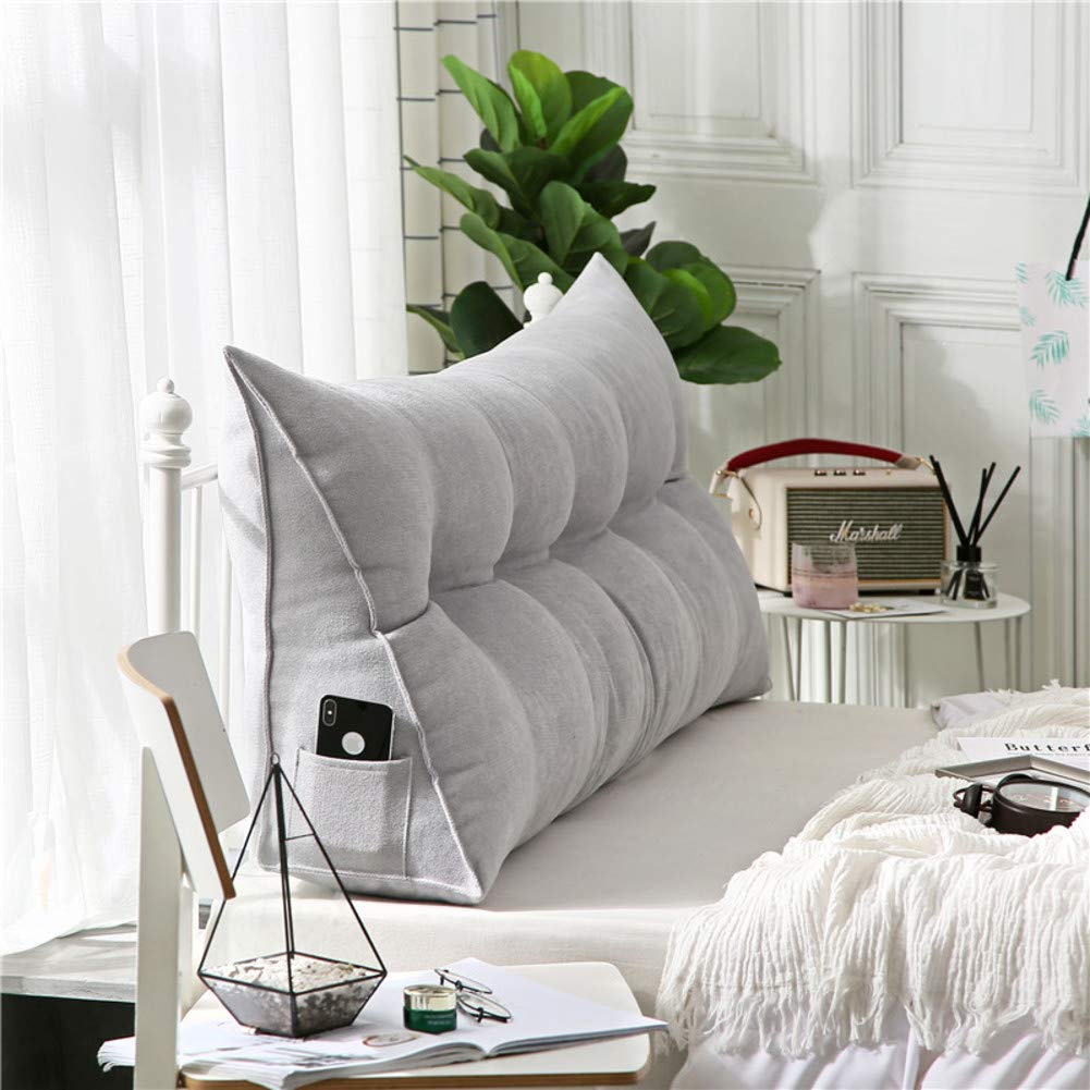 SAZDFY Large Soft Headboard Wedge Pillow - 200x20x50cm Triangular Positioning Cushion with Removable Washable Cover | Perfect for Sofa Support, Bed Reading & Back Pain Relief