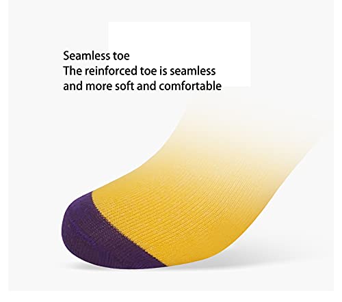 Elite Basketball Socks for Kids 6-13 with Wristband - Yellow for Sports & Training