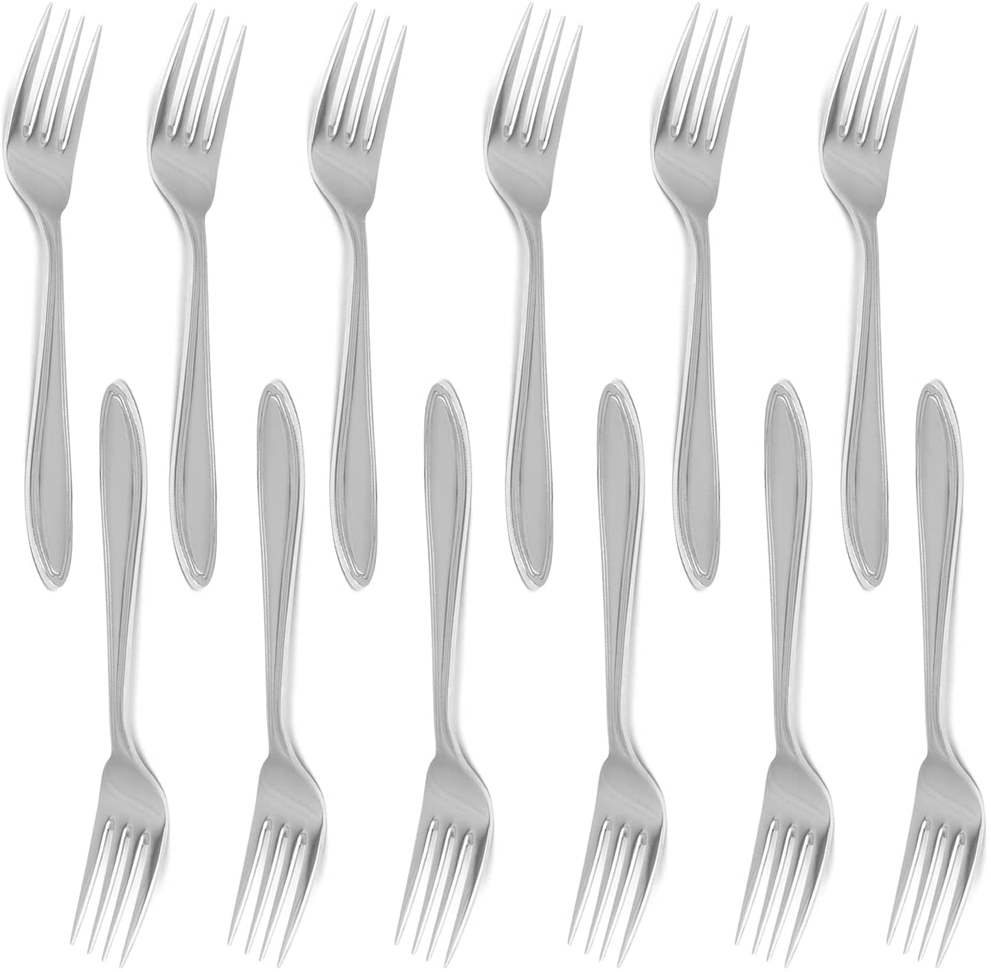 Royal 12-Piece Stainless Steel Dinner Forks Set - 18/10 Mirror Polished Flatware Utensils for Home, Kitchen & Restaurant - Perfect for Salads, Steak, Pasta & Fine Dining