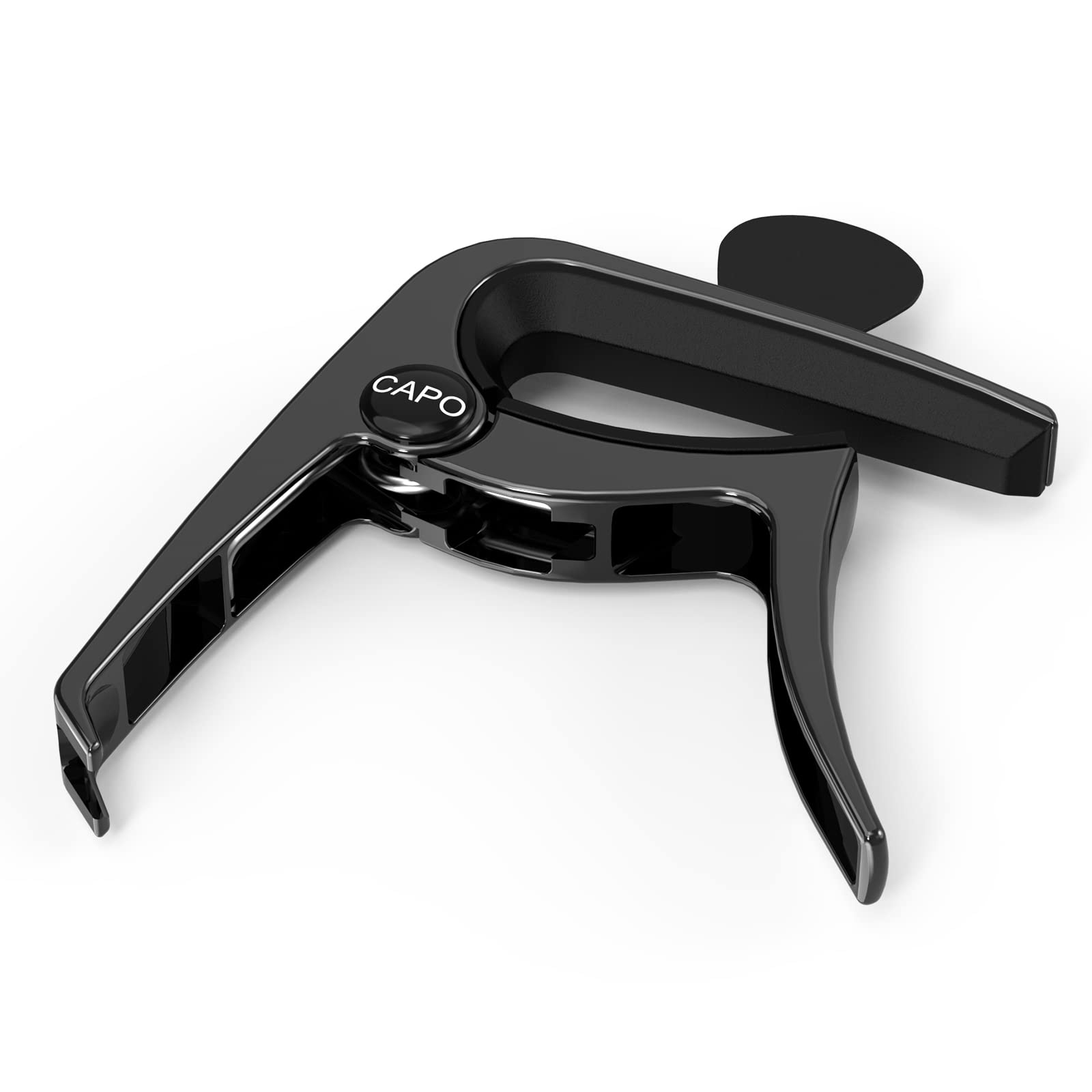 Dulphee 3-in-1 Guitar Capo with Pick Holder & Free Picks - Universal Clamp for Acoustic, Electric Guitars, Ukulele, Mandolin, Banjo - Perfect for Live Performances, Practice & Studio Recording
