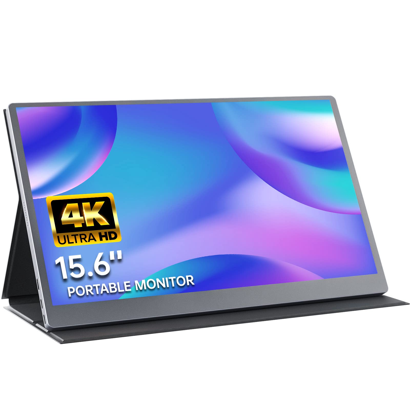 Upperizon 15.6 Inch 4K UHD Portable Monitor - 3840x2160 Resolution, 100% sRGB, USB-C & HDMI, IPS Screen, Built-in Speakers - External Second Display for Laptop, MacBook, PS5, PS4, Xbox - Perfect for Work, Gaming & Travel