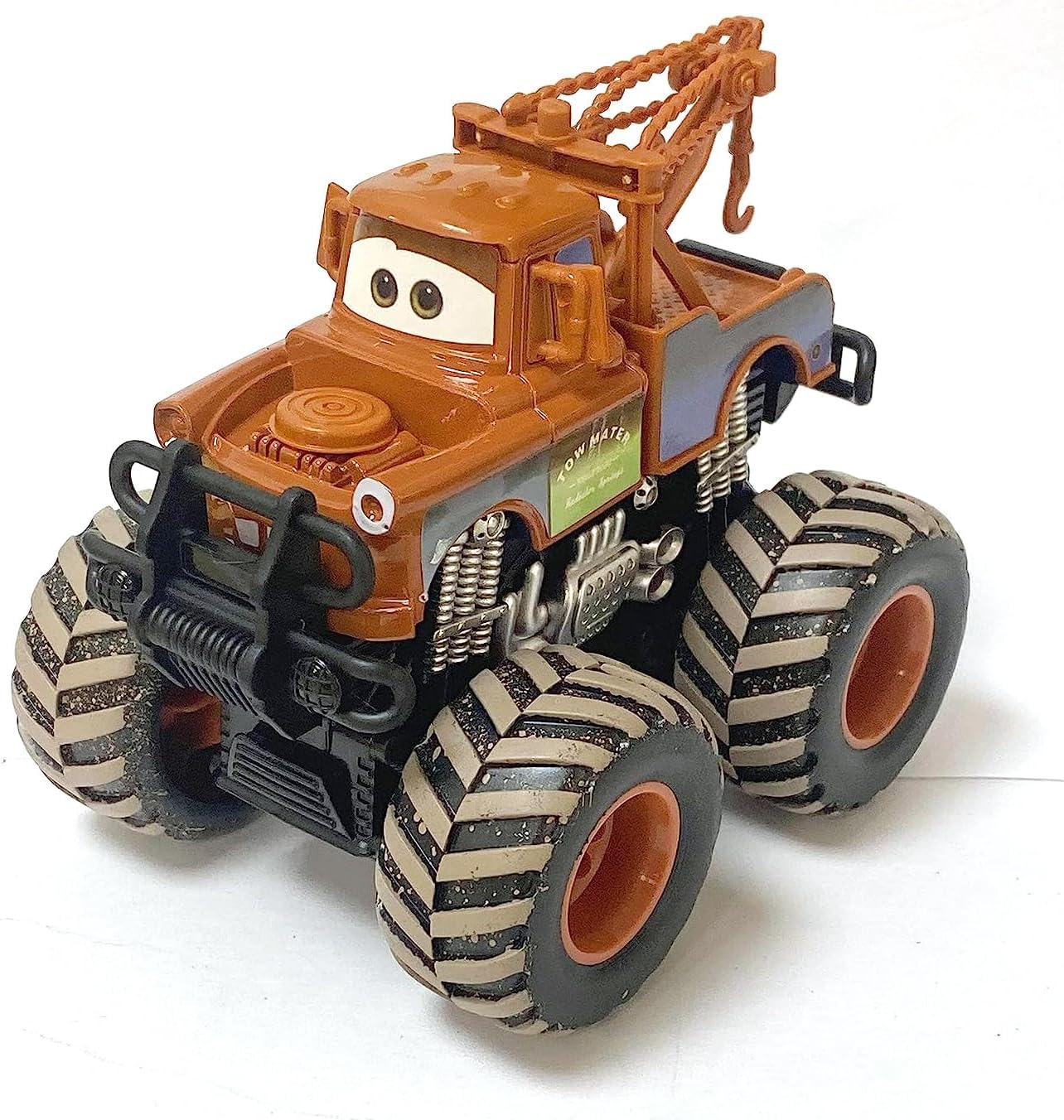 Disney Pixar Cars 3 Diecast Toy Vehicles 1:55 Scale with Giant Wheels - Big Tire Mater, Lightning McQueen - Oversized Kids Toy Cars for Play & Collection
