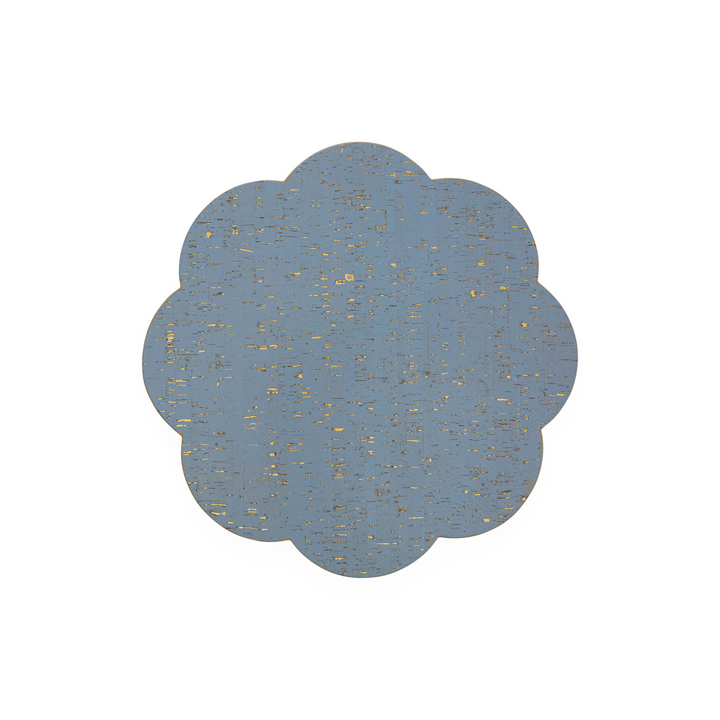 Elegant Metallic Cork Petal Placemat Set - 4 Pack, Round Heat-Resistant Table Mats for Dining, Parties & Home Decor - Gold & Silver Modern Placemats for Wedding, Holiday & Everyday Use