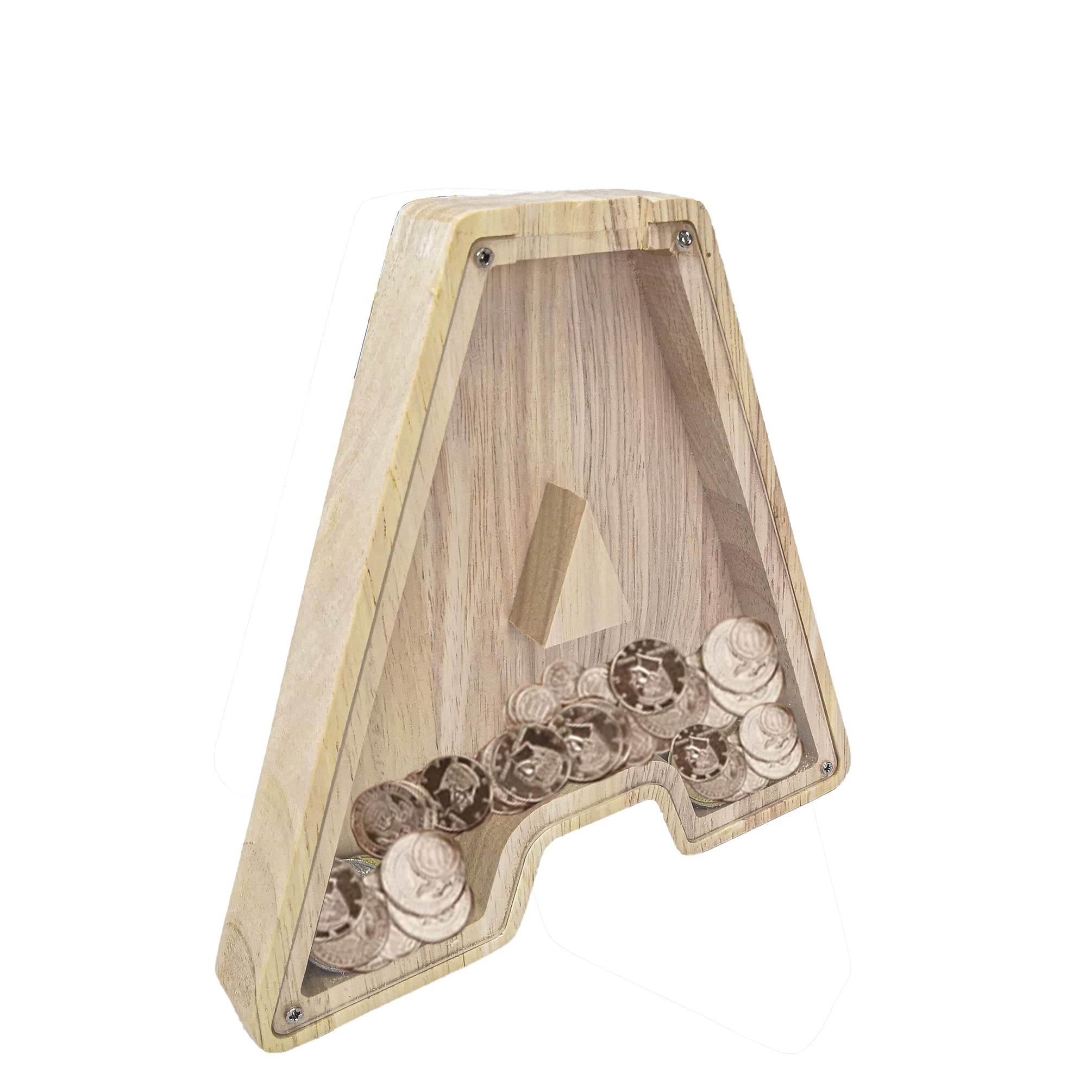 FixtureDisplays® Personalized Wooden Kids Letter Piggy Bank - Custom 7