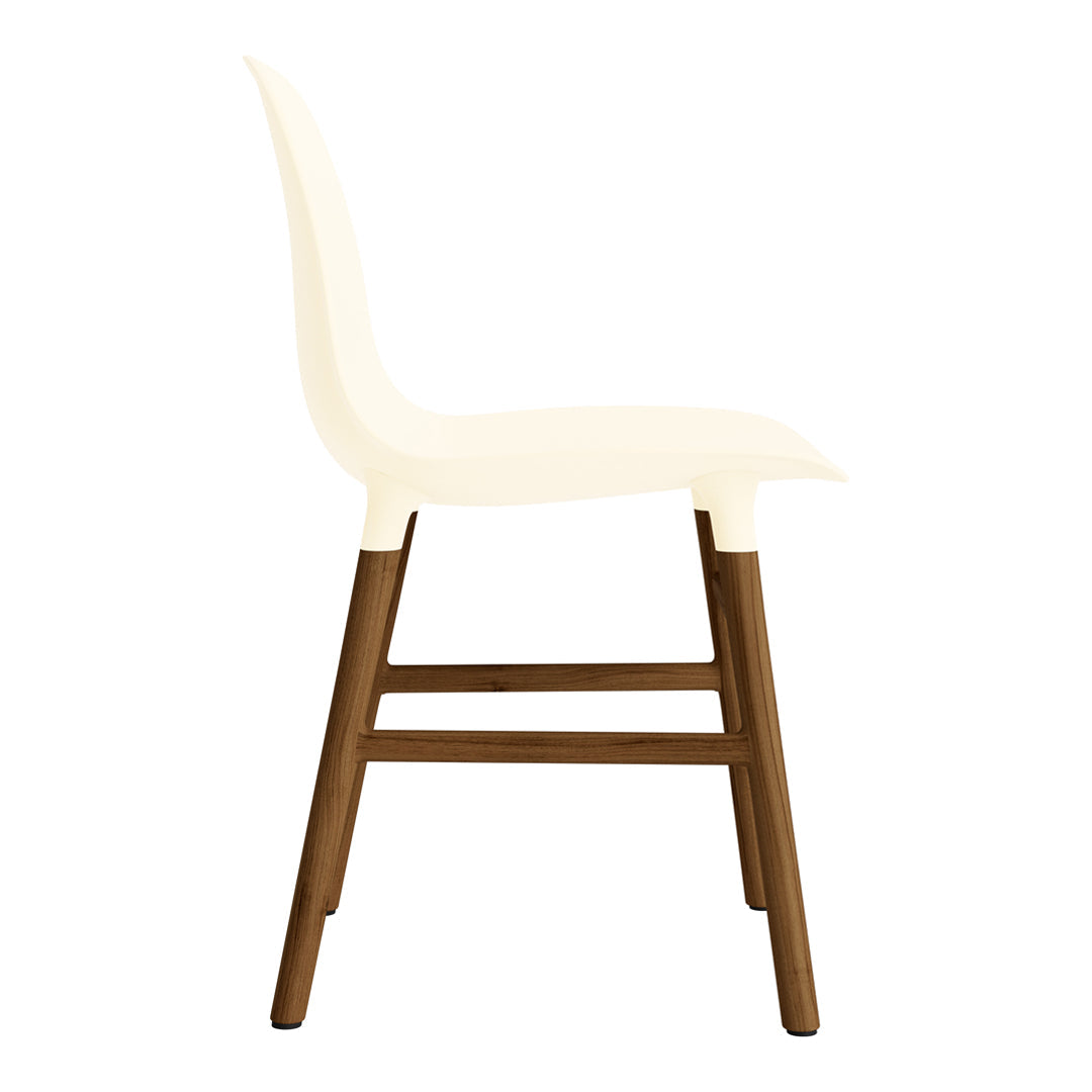 Modern Form Chair with Sturdy Wooden Legs - Perfect for Dining Room, Office, or Living Room Decor