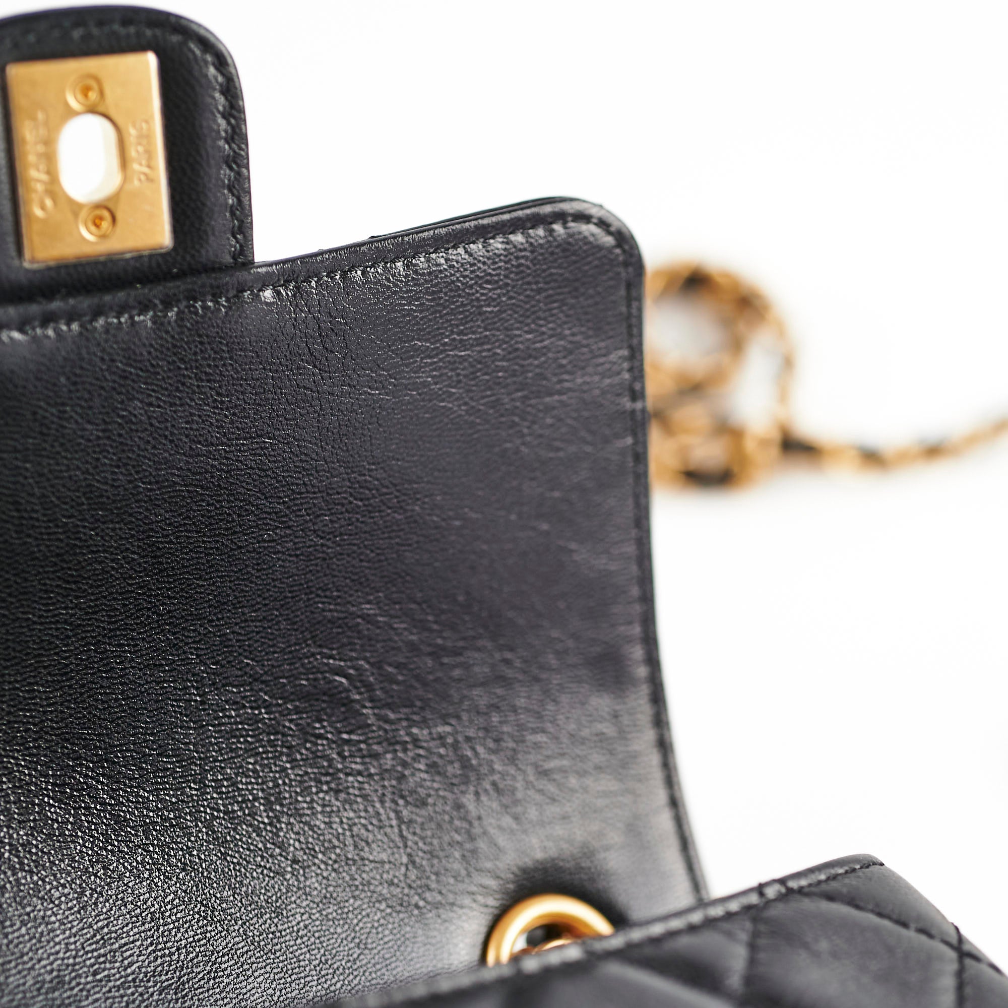 Chanel 2022 Seasonal Square Black Goat Skin Bag with Microchip - Luxury Designer Handbag for Women, Perfect for Evening Parties & Special Occasions