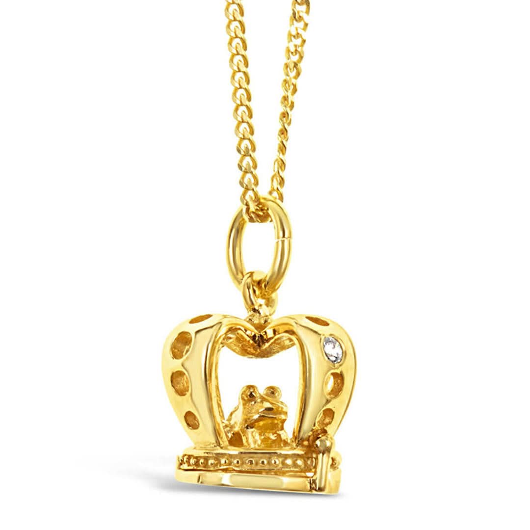 Magical Charm Necklace with Crown Design - 18K Gold Plated Wealth & Luck Pendant Jewelry for Women - Perfect for Gifts, Parties, and Special Occasions