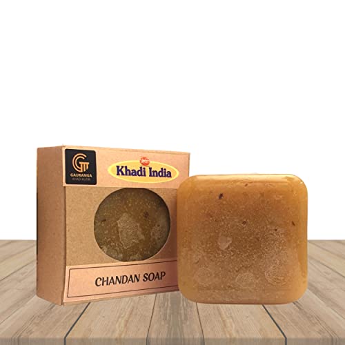 Khadi Sandalwood Soap 150g - Natural Ayurvedic Face & Body Cleanser for Glowing Skin | Perfect for Daily Skincare & Spa Relaxation
