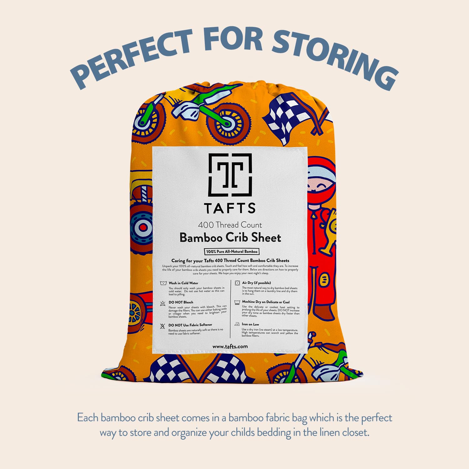 TAFTS Organic Bamboo Viscose Fitted Crib Sheet - 2 Pack (28