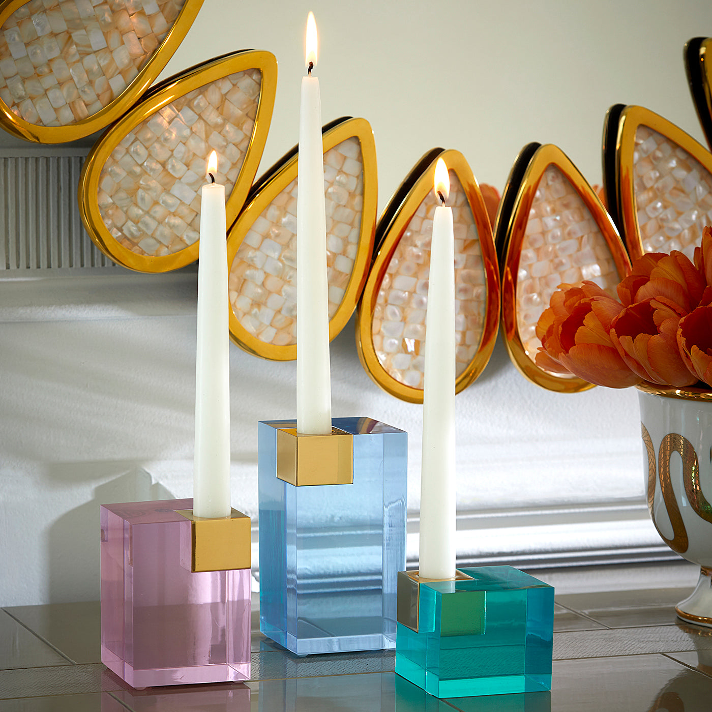Elegant Monte Carlo Candle Holder Set of 3 - Modern Home Decor for Dining Table, Wedding Centerpiece, and Romantic Ambiance