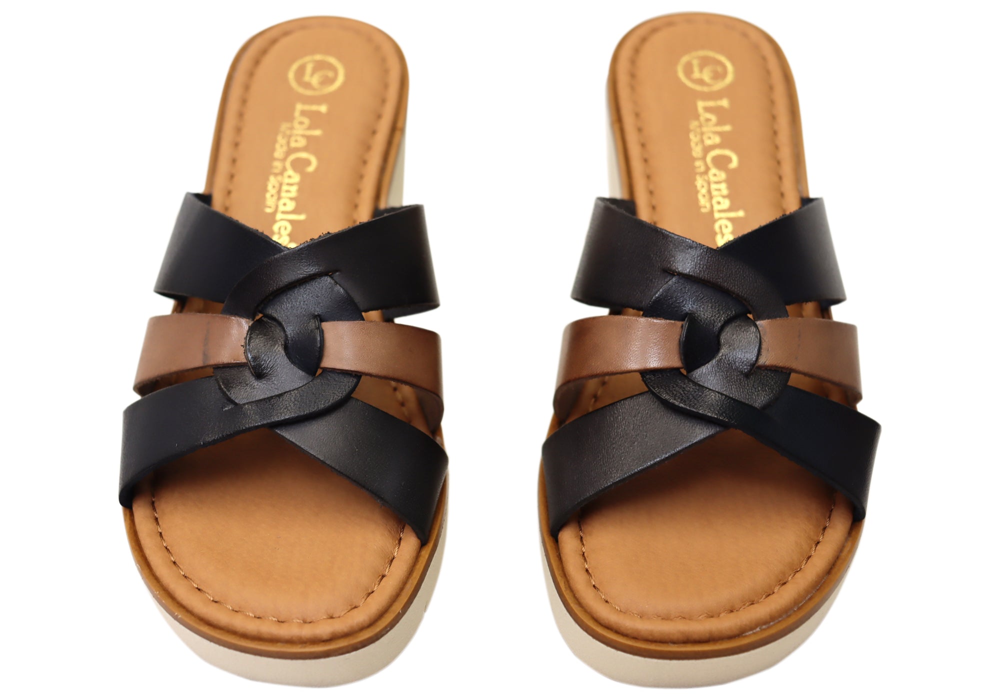 Lola Canales Zena Women's Comfortable Spanish Leather Slides Sandals - Perfect for Beach, Pool, and Summer Casual Outfits