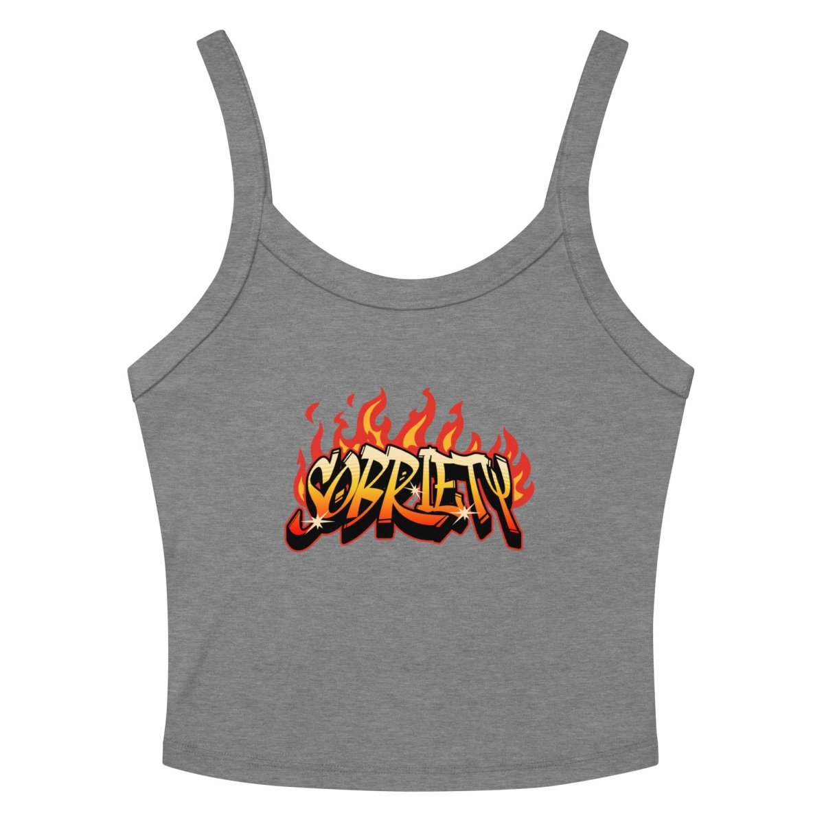 Hot Like Sobriety Women's Ribbed Tank Top - Soft Stretchy Slim Fit Sleeveless Shirt for Casual Wear, Gym, Yoga & Summer Outfits