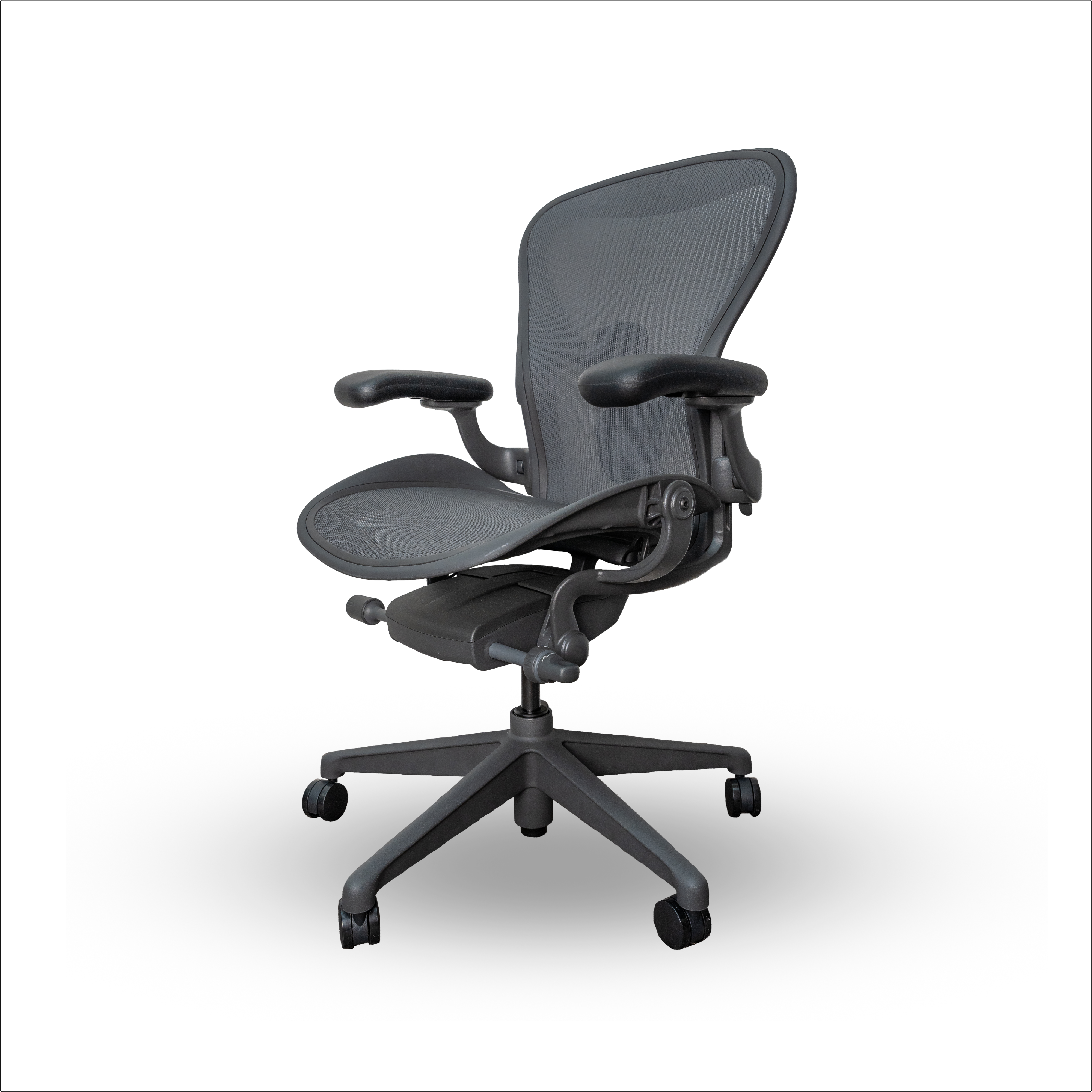 Herman Miller Aeron Chair - Graphite Remastered Ergonomic Office Chair with PostureFit SL Support | Perfect for Home Office, Gaming & Workspaces