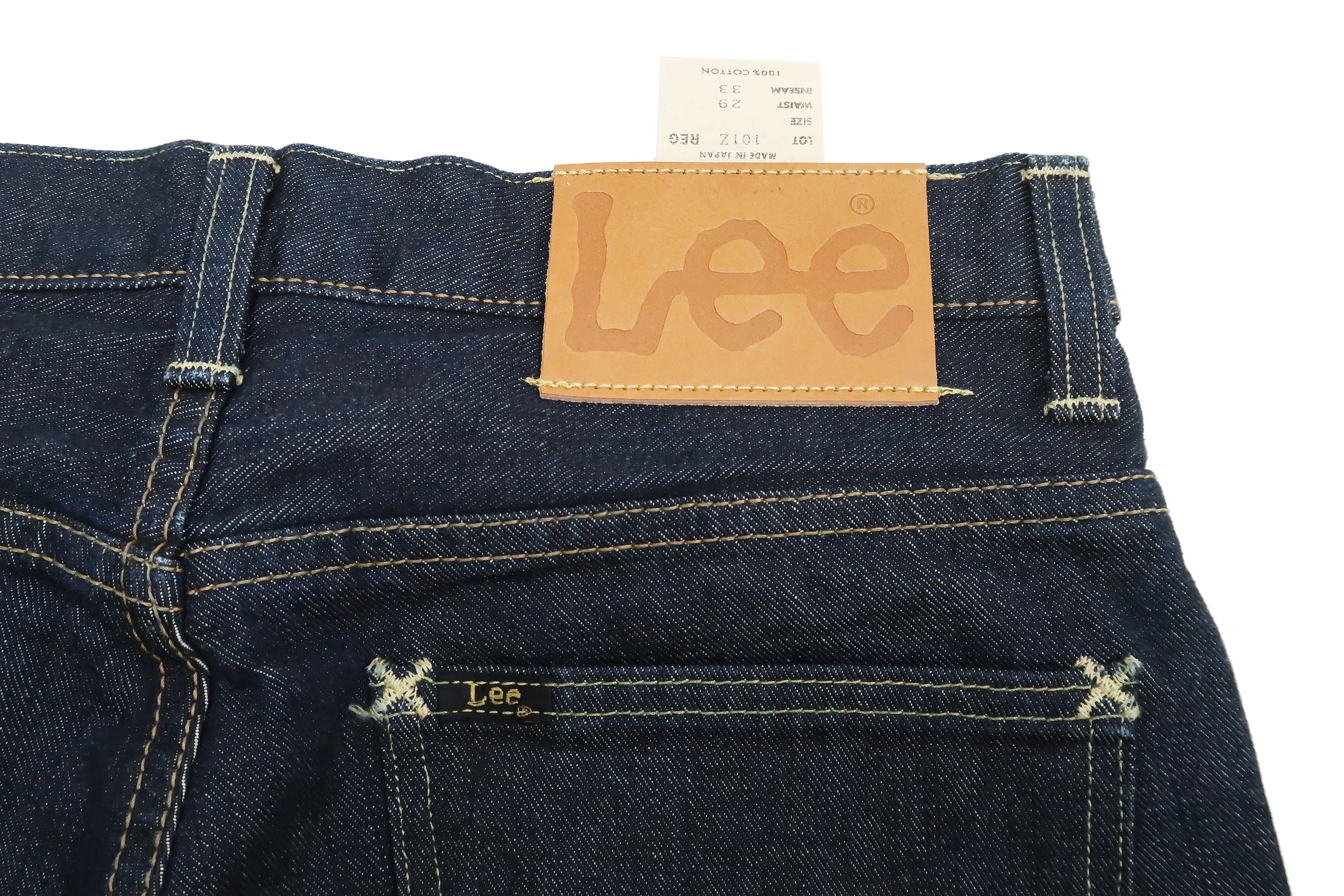 Lee 101Z Zip Fly Men's Regular Fit Straight Jeans LM8101 | Made in Japan | 500 One Washed Deep Blue Indigo Denim | Perfect for Casual Wear, Work & Everyday Outfits