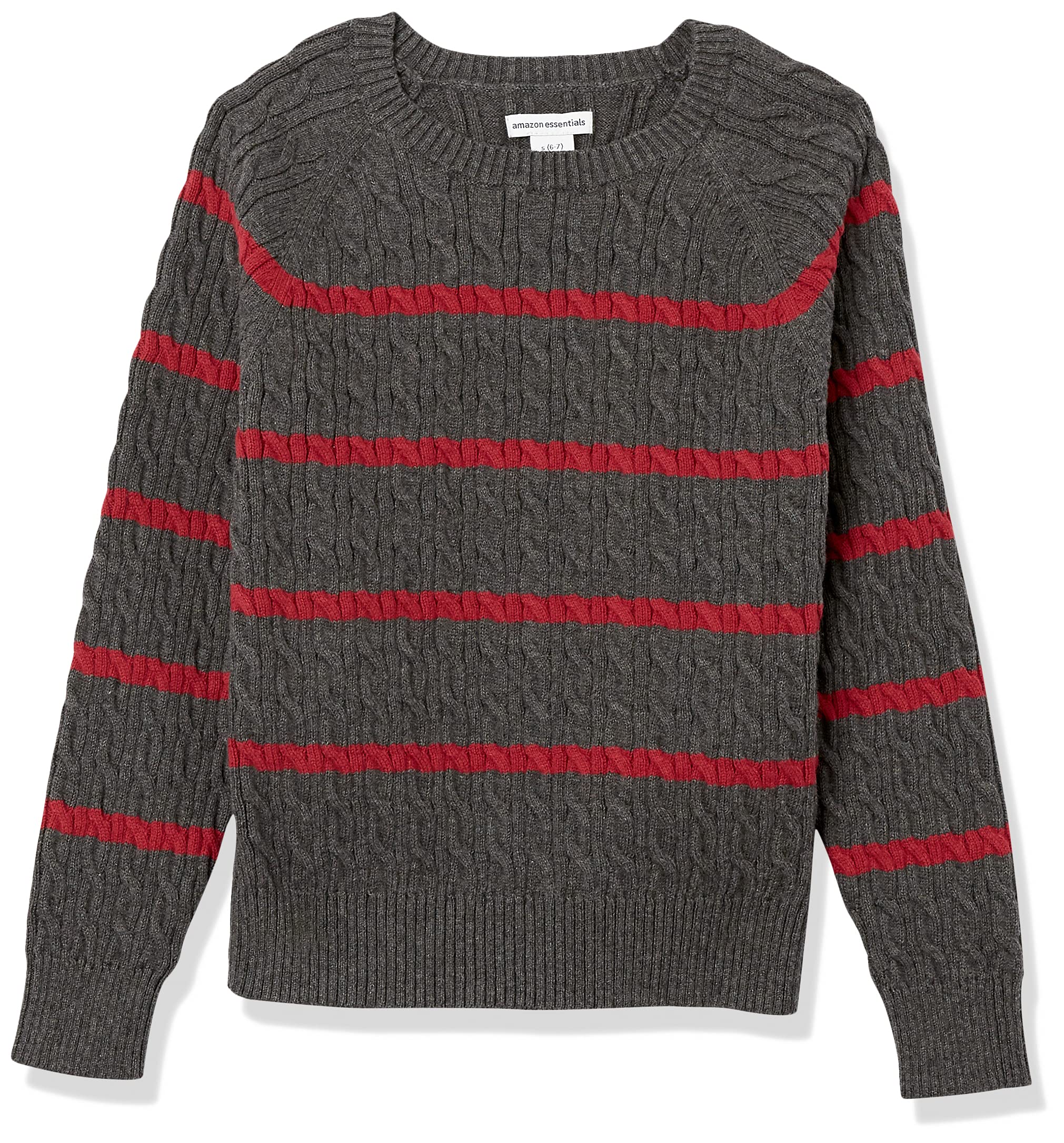 Amazon Essentials Boys and Toddlers' Pullover Crewneck Sweater - Soft Cotton Knit, Classic Fit, Cozy Winter Wear for Kids (Perfect for School, Playdates & Family Outings)