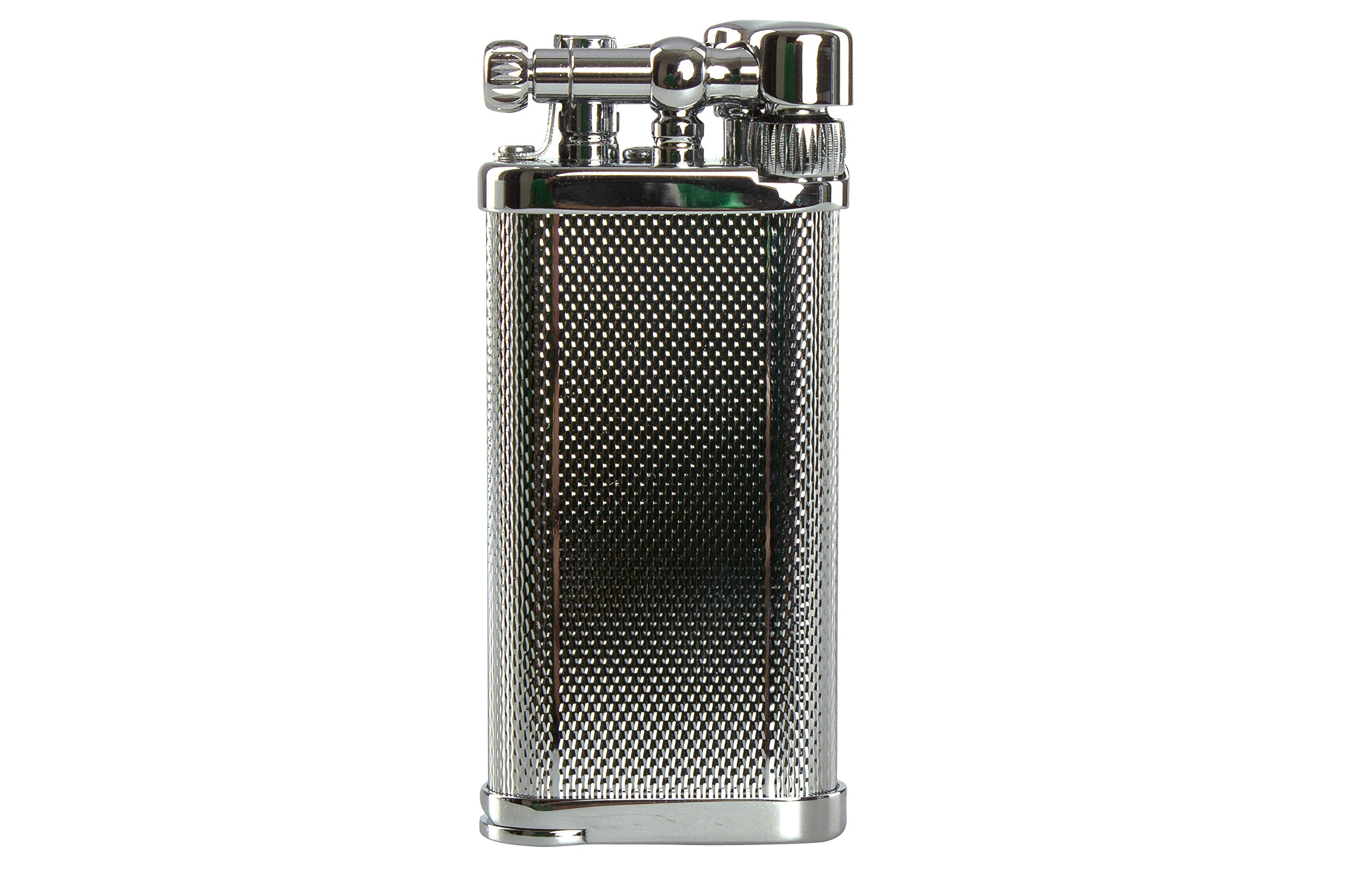 IM Corona Old Boy Chrome Engine Turned Pipe Lighter - Premium Butane Lighter for Tobacco Pipes - Perfect for Pipe Smoking Enthusiasts & Collectors