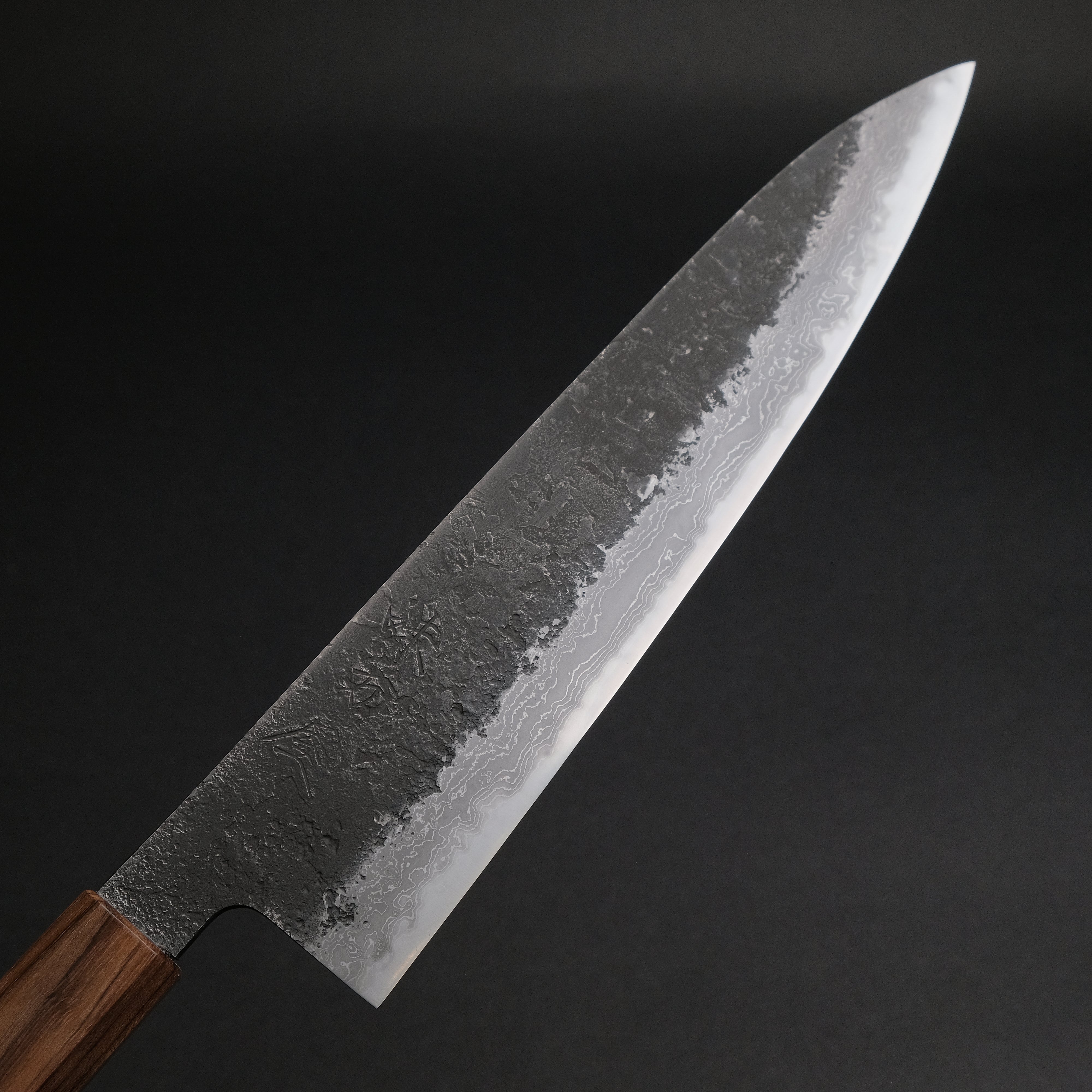 Premium Ajikataya White #2 Nashiji Damascus Gyuto 240mm Japanese Chef Knife with Octagonal Magnolia Handle (#39) - Perfect for Sushi, Meat Slicing & Professional Kitchen Use