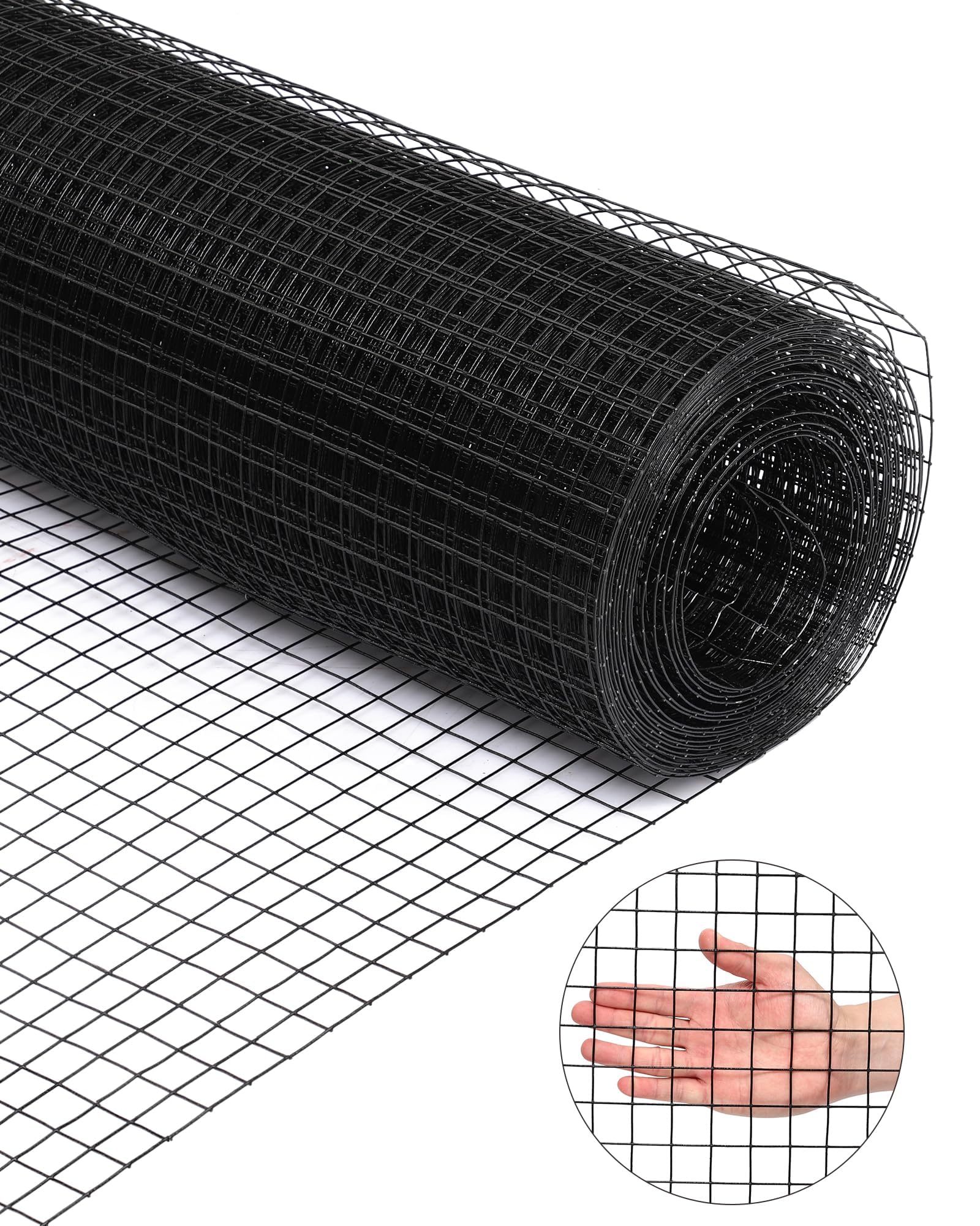 1/4 Inch 23 Gauge Black Vinyl Coated Hardware Cloth - 48