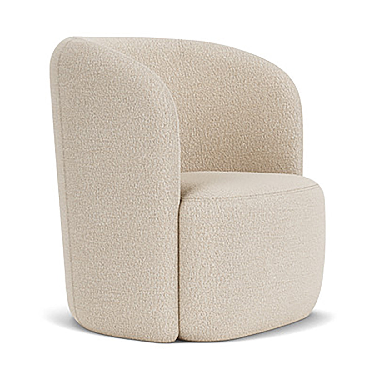 Blair Boucle Swivel Chair - Modern Velvet Accent Chair with 360° Rotation, Mid-Century Style Lounge Chair for Living Room, Bedroom, Office & Reading Nook