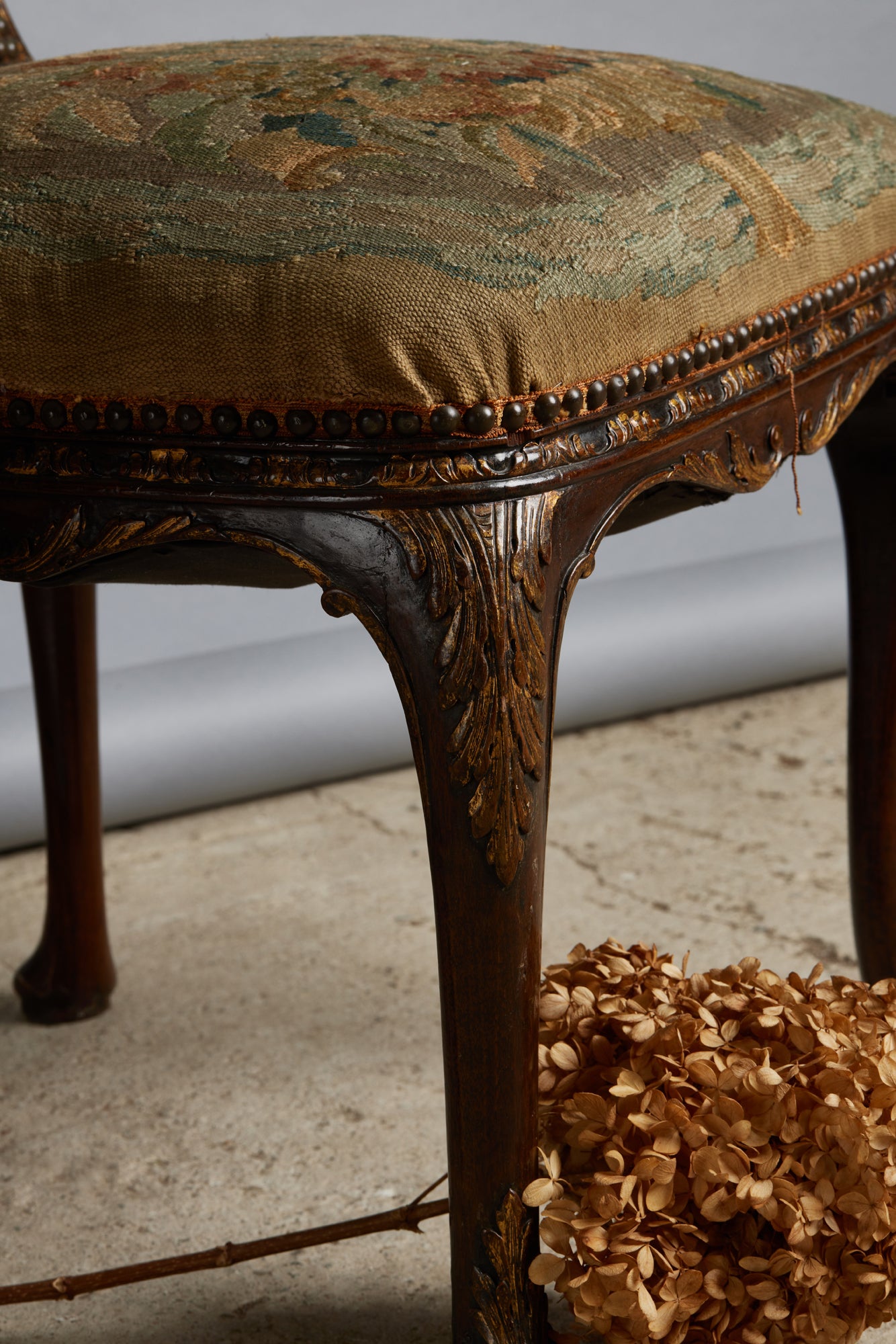 Antique 19th Century French Aubusson Tapestry Upholstered Side Chairs - Perfect for Dining Rooms, Living Rooms & Classic Home Decor
