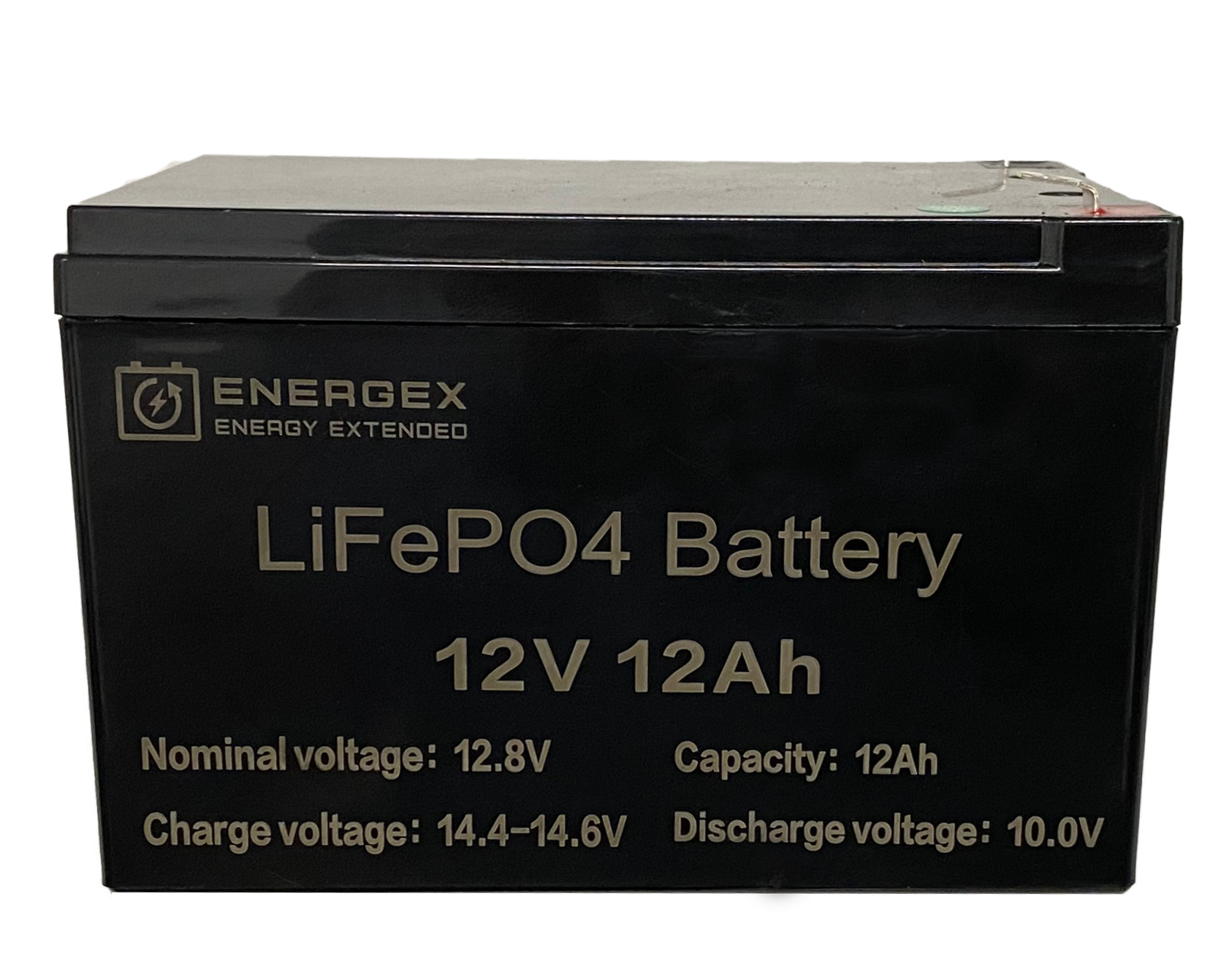 Energex 12.8V 12Ah LiFePO4 Lithium Battery - Rechargeable Deep Cycle Battery for Solar Power, RV, Marine & Off-Grid Applications
