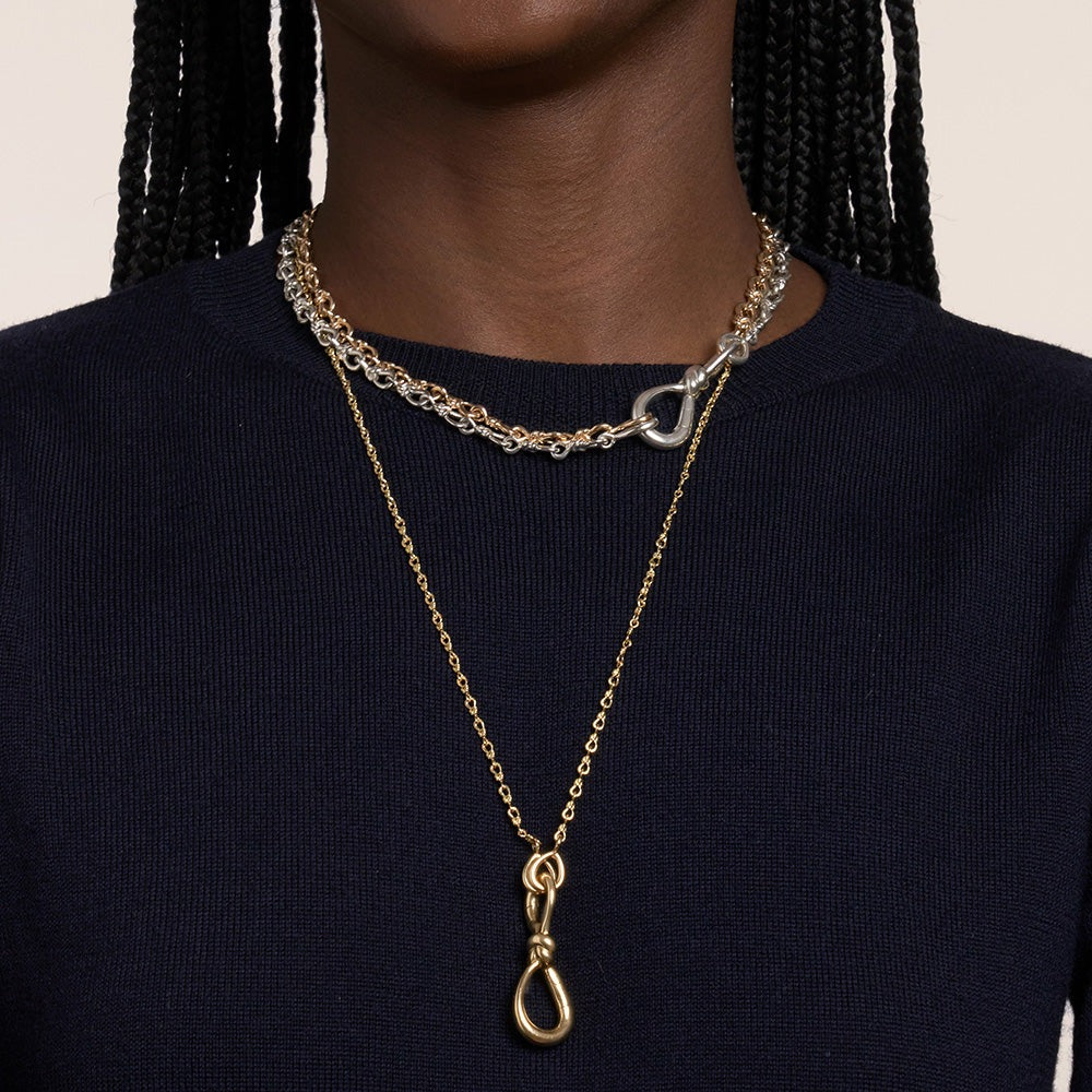 18K Gold Small True Lover’s Knot Chain Necklace by Marla Aaron - Elegant Dainty Jewelry for Women, Perfect Gift for Anniversary, Valentine’s Day & Special Occasions