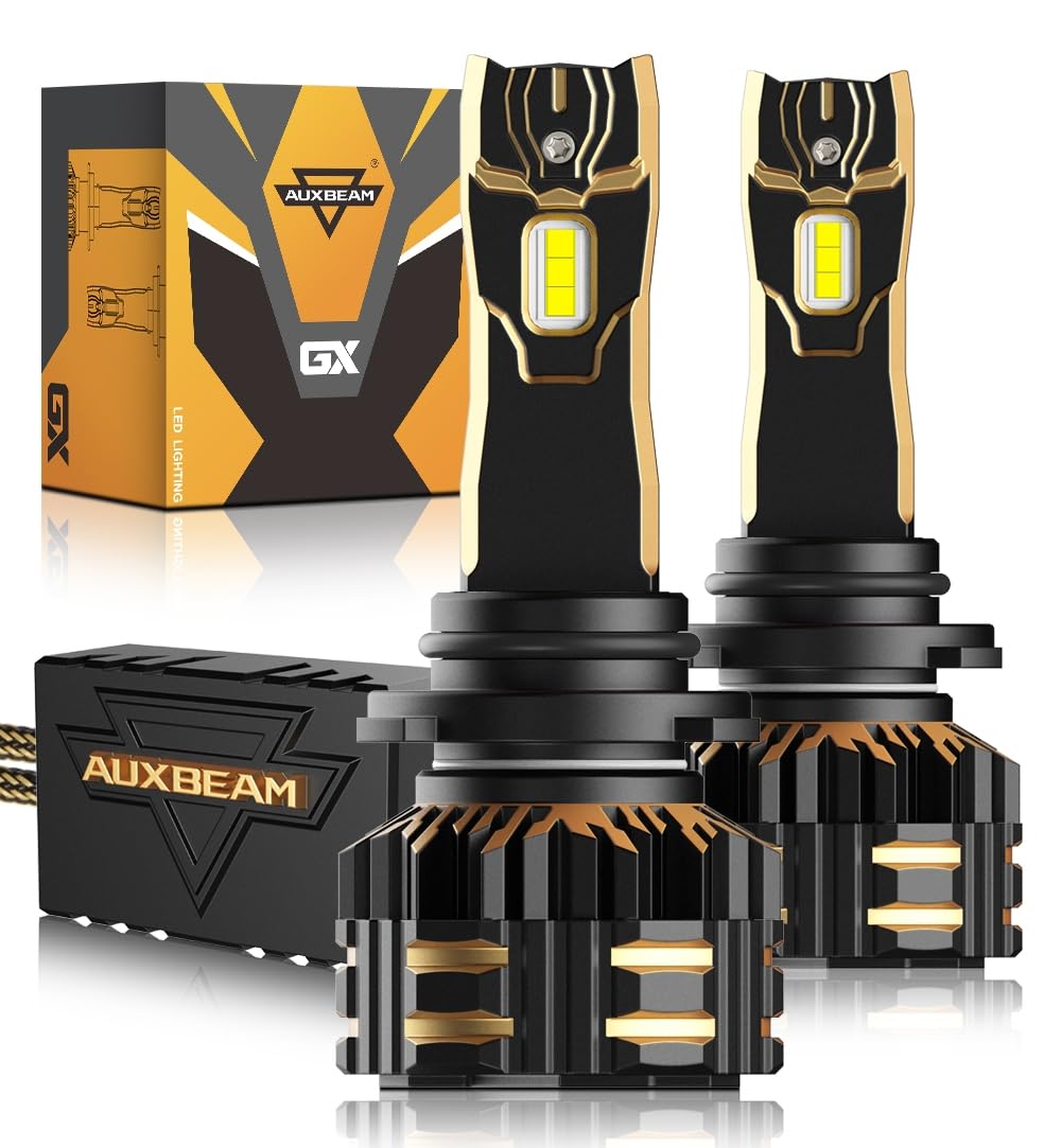 Auxbeam 9006 HB4 LED Bulbs - 120W 800% Brighter 6500K Cool White Halogen Replacement for Fog Lights - Canbus Ready - Perfect for Night Driving & Off-Road Adventures
