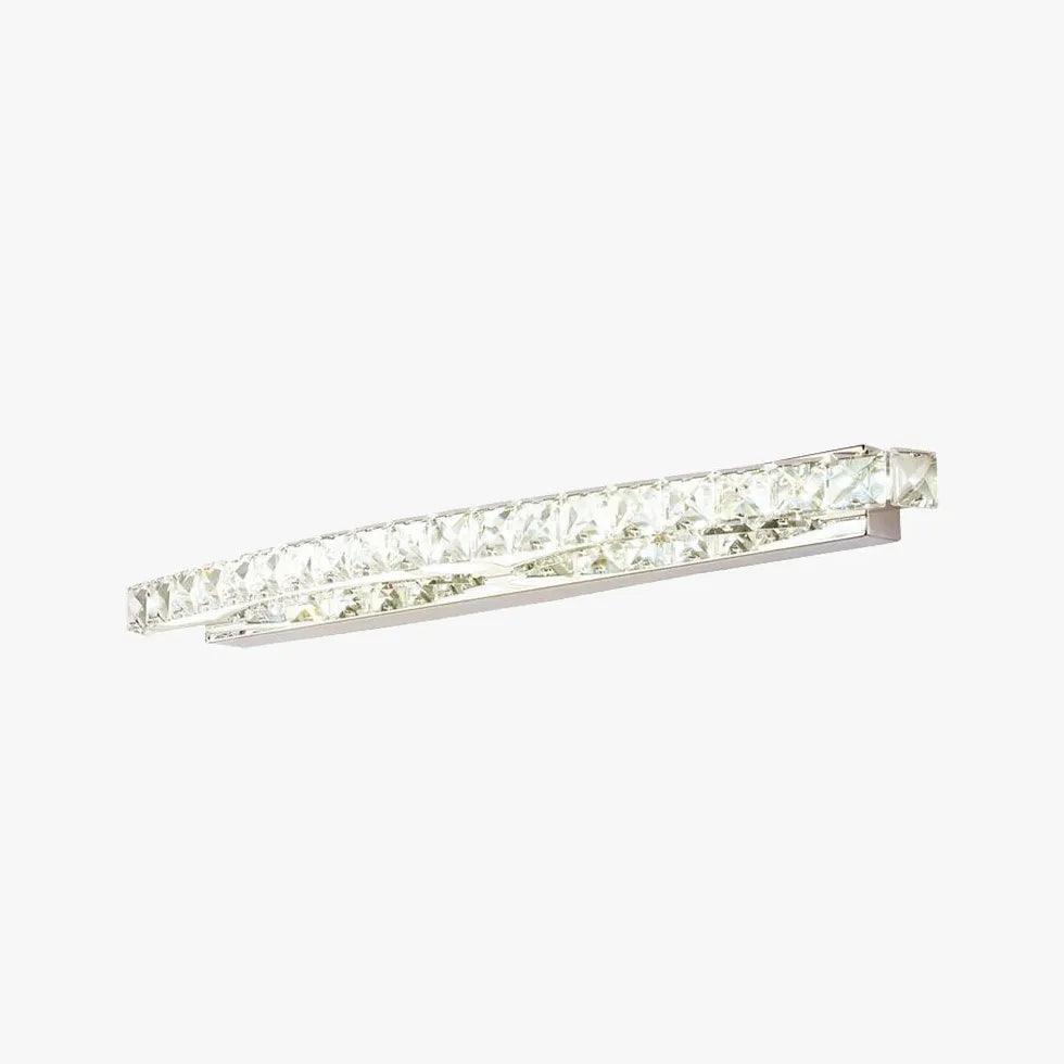 Silver Crystal Linear Bathroom Mirror Lights - Modern LED Vanity Mirror Lighting for Bathroom, Dressing Room & Makeup Area - Energy Efficient Waterproof Mirror Lights for Home Decor