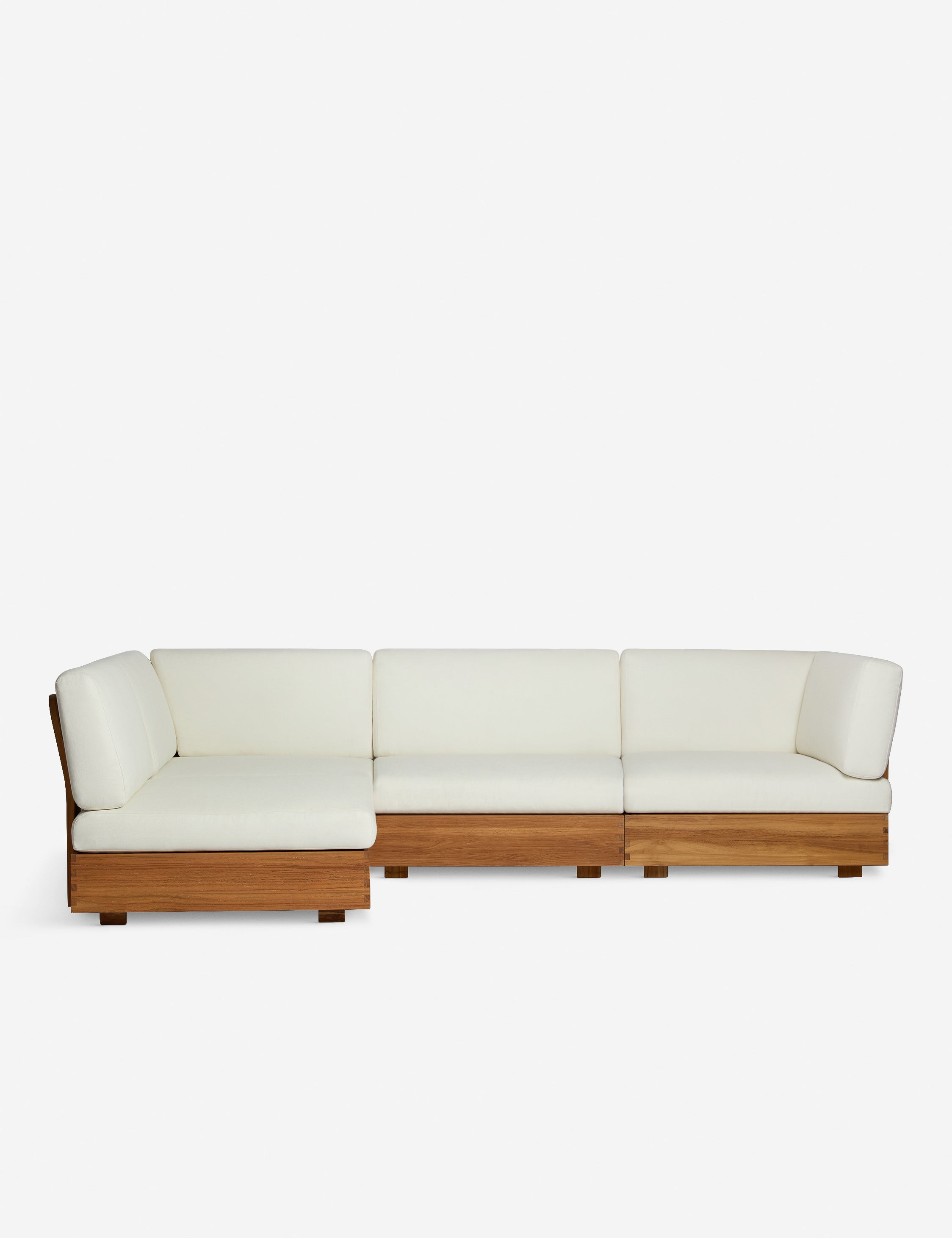 Abbot Outdoor Modular Chaise Sectional Sofa by Sarah Sherman Samuel - Waterproof Patio Furniture for Poolside, Backyard & Garden Lounge