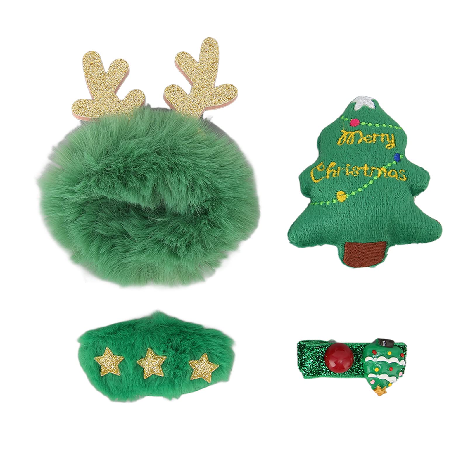 4pcs Christmas Hair Clips for Kids & Women - Festive Christmas Tree Barrettes for Girls, Holiday Hair Accessories - Perfect for Daily Wear, Christmas Parties & School Events
