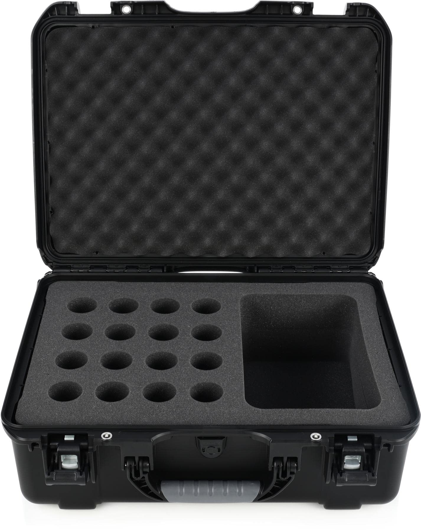 Gator GM-16-MIC-WP Waterproof Injection-Molded 16 Microphone Case - Durable Protection for Outdoor & Studio Recording Equipment