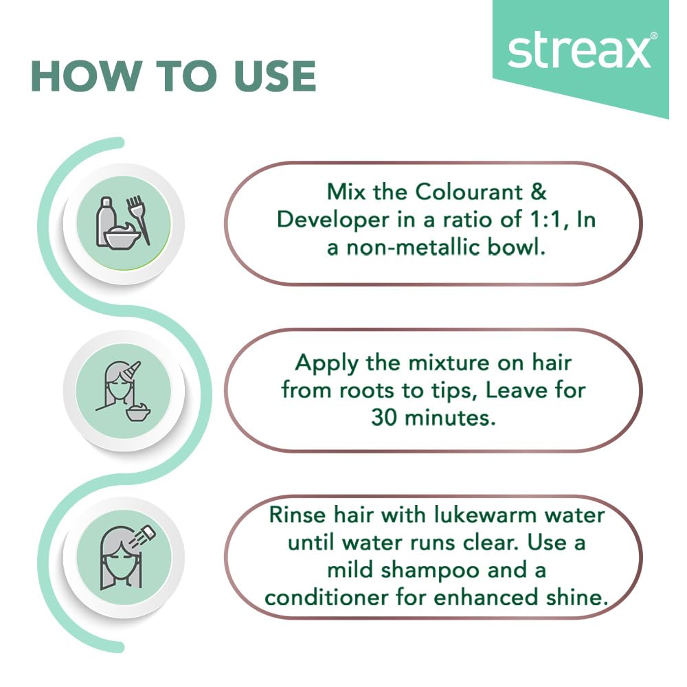 Streax Permanent Hair Color Cream - 100% Gray Coverage with Argan & Walnut Oil - Long Lasting Brown Hair Dye for Women - 4.3 Golden Brown (120ml, 1 Pack) - Perfect for At-Home Hair Coloring & Salon-Quality Results