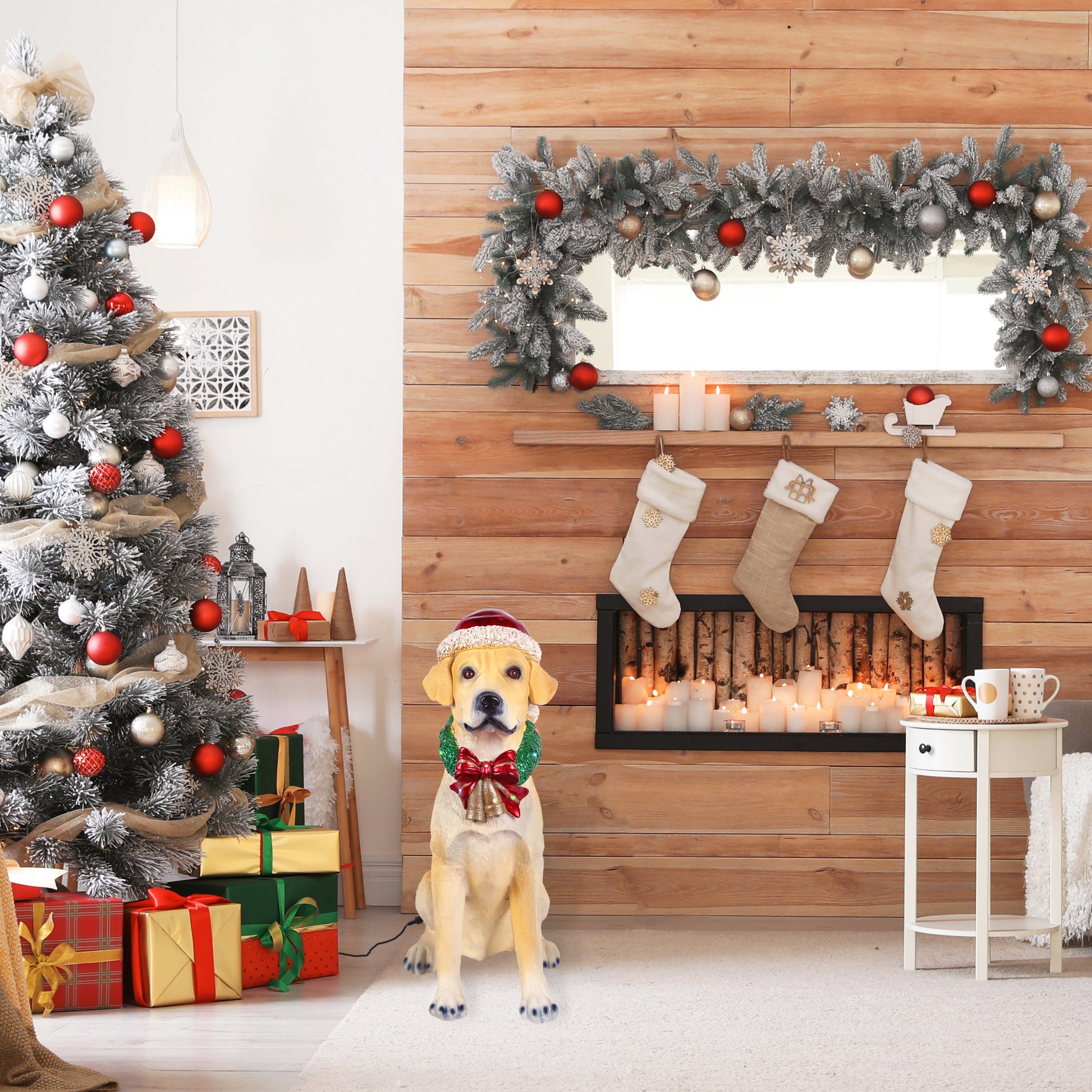 28 Inch Motion Activated Labrador Retriever Dog with Wagging Tail - Realistic Animated Pet for Home Decor, Gift & Playtime Fun